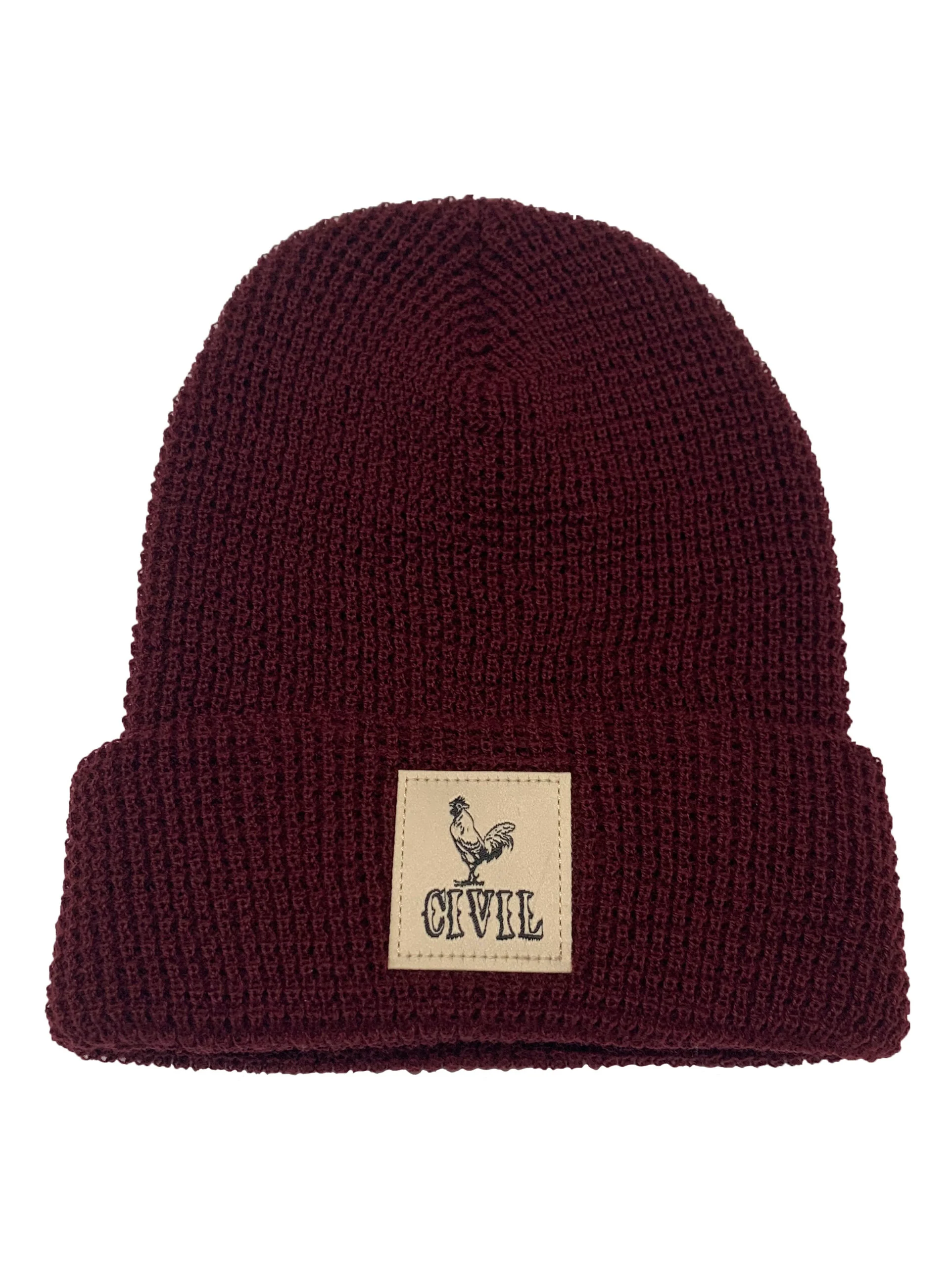 Civil RI Red Waffle Beanie - Image 4