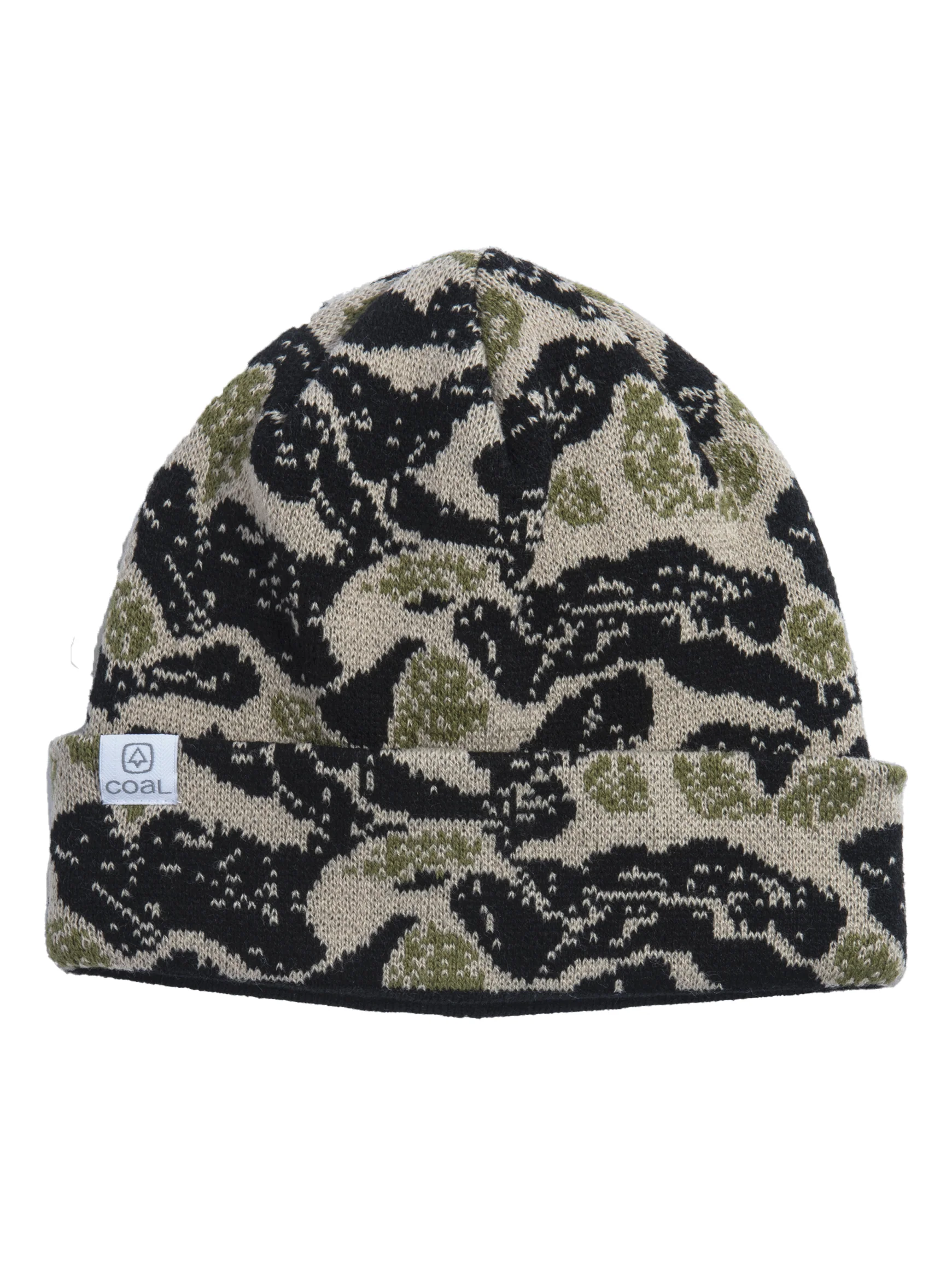 Coal Fjord Beanie - Black Abstract Camo