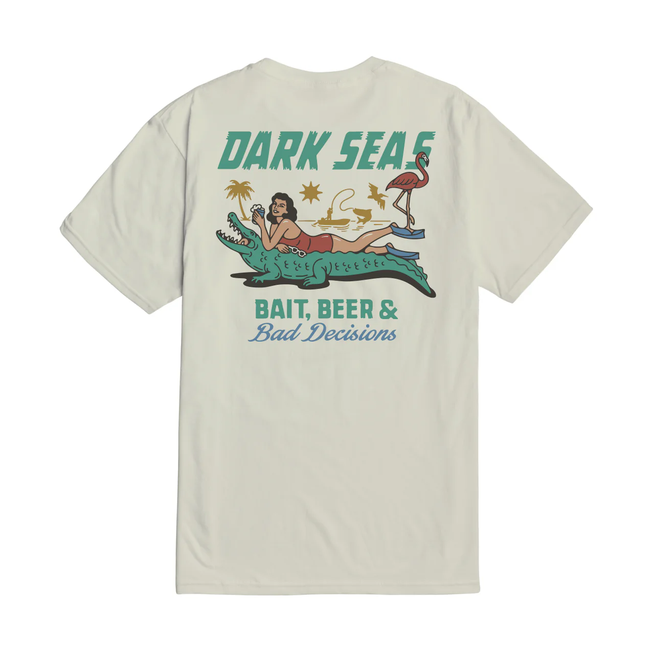 Dark Seas Bad Decisions Premium Tee - Cream