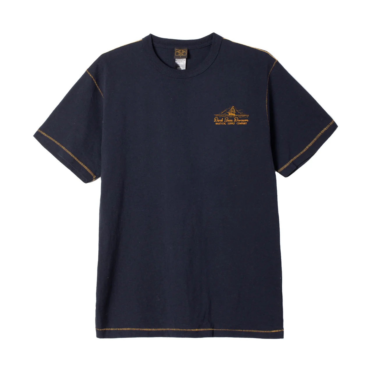 Dark Seas Sea Dogs Blind Stitch Tee - Heather Navy - Image 2