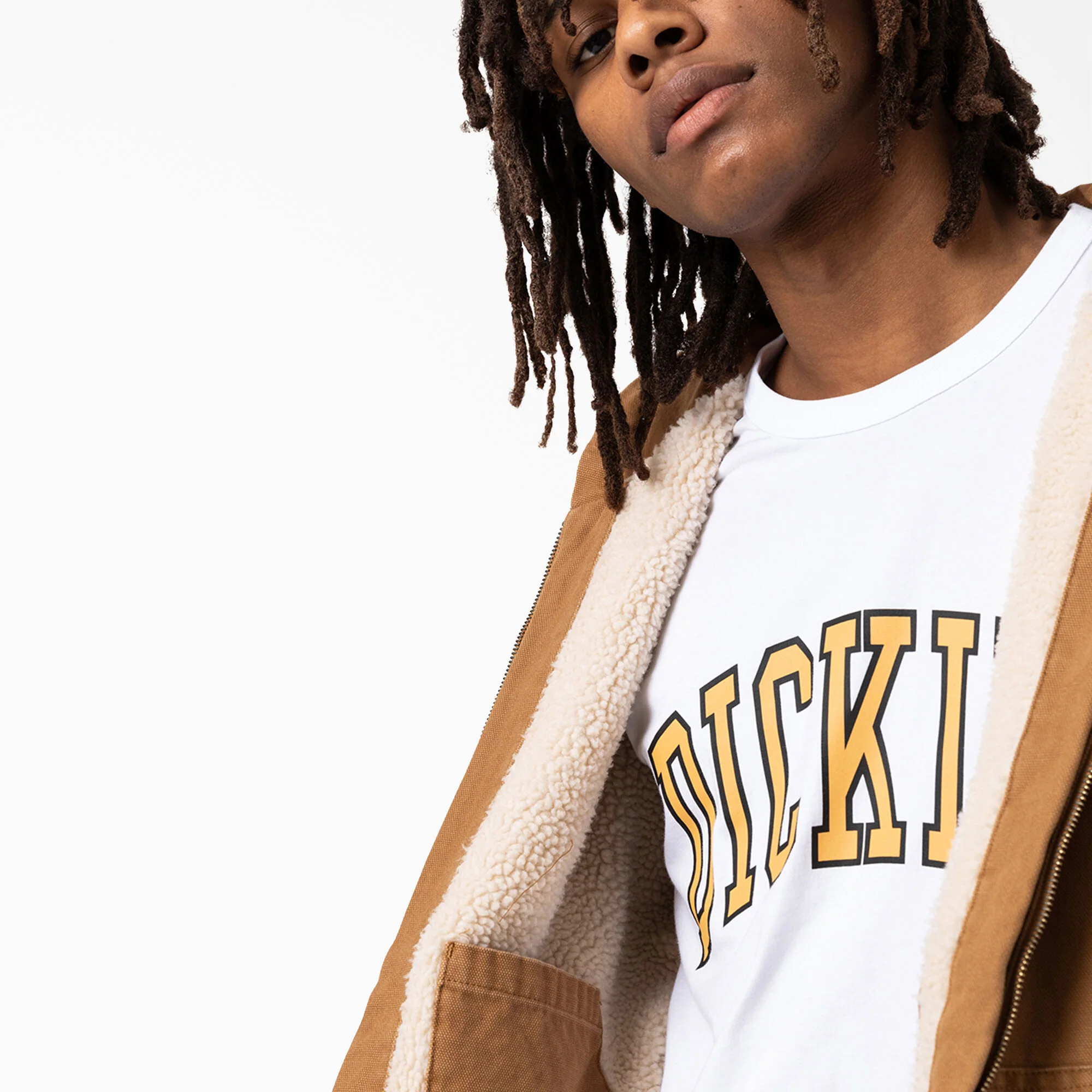 Dickies Hooded Bomber Jacket - Stonewashed Brown Duck - Image 3