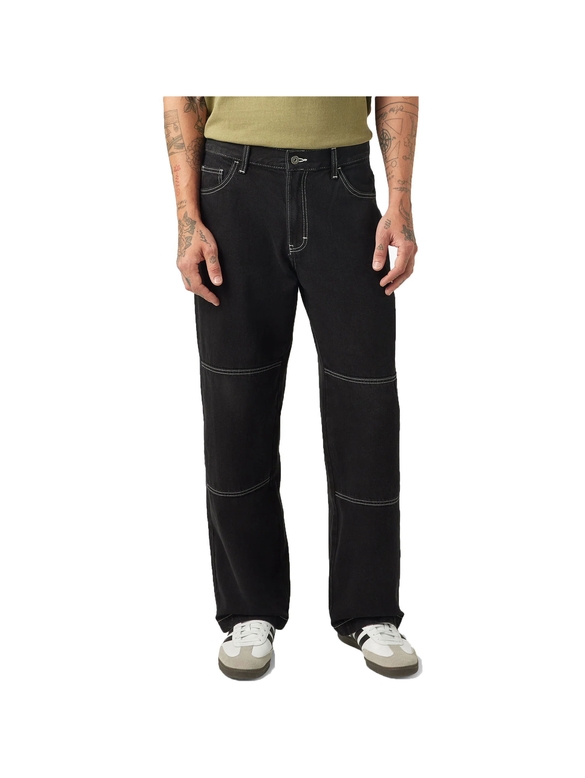Dickies Relaxed Fit Double Knee Jean - Black Denim