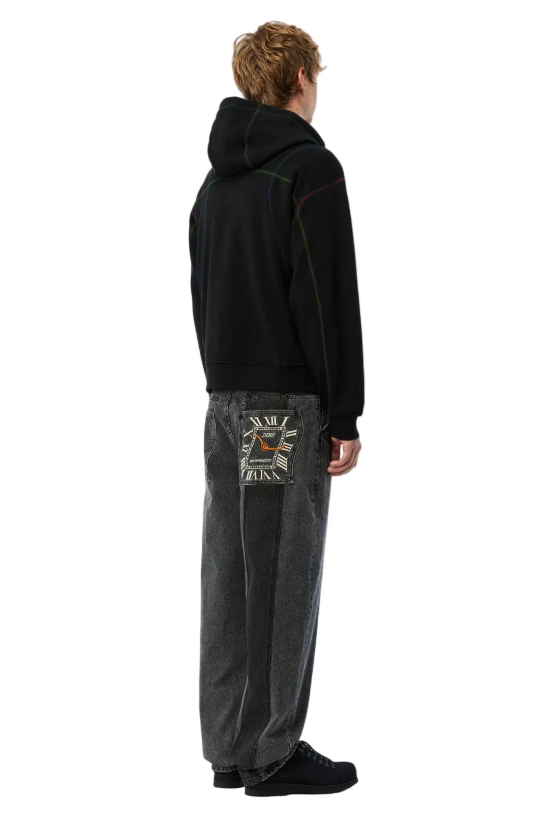 Dime Court Zip Hoodie - Black Multi - Image 3