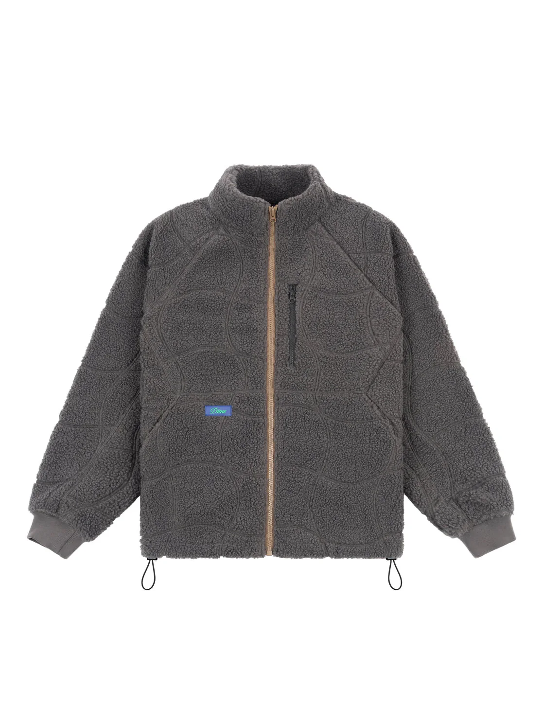 Dime Coverstitch Sherpa Fleece - Charcoal