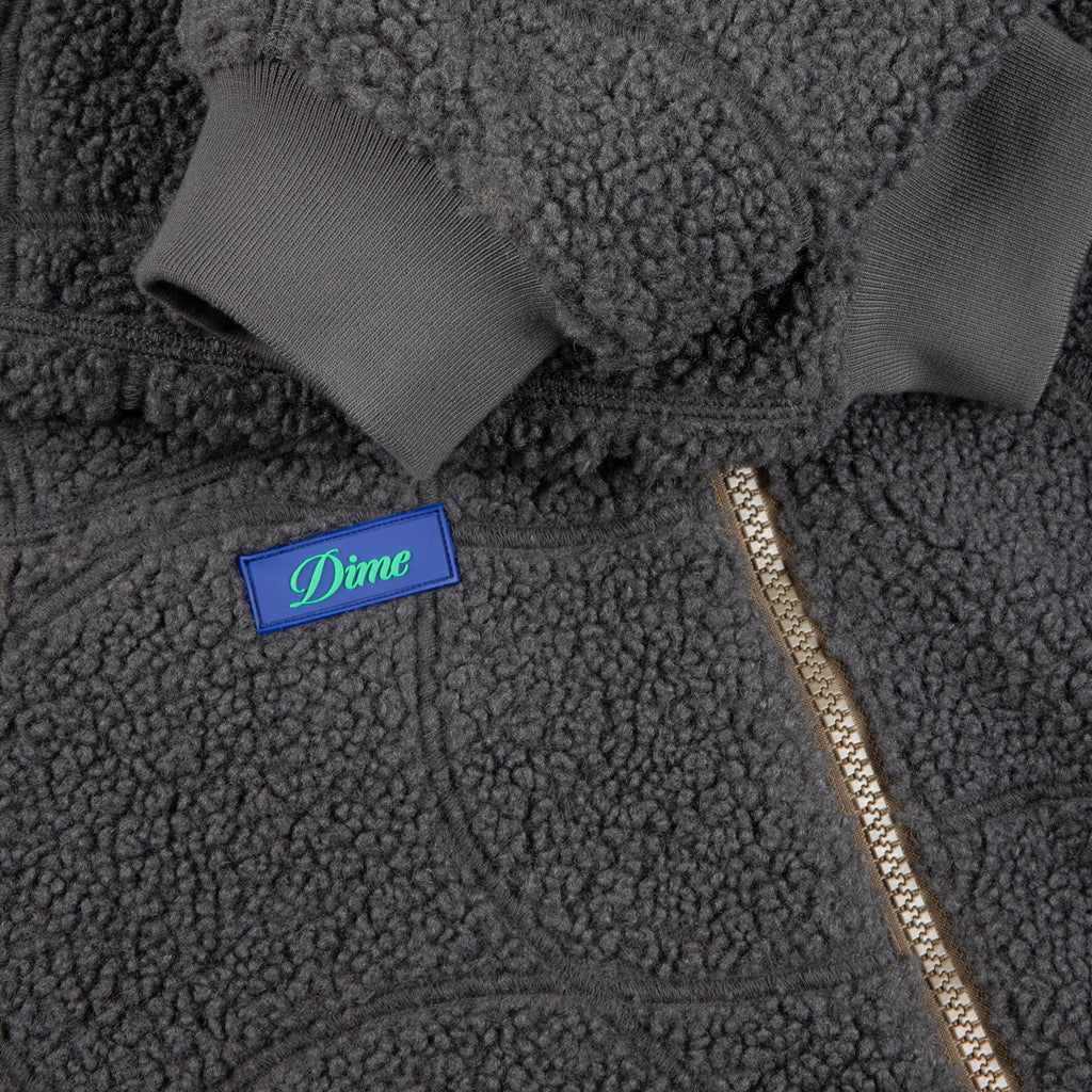 Dime Coverstitch Sherpa Fleece - Charcoal - Image 3