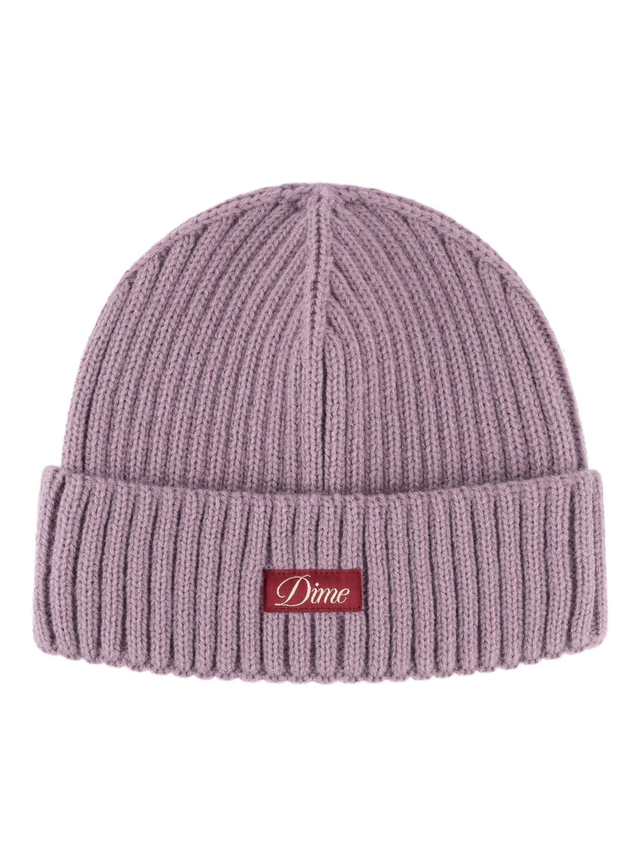Dime Cursive Fold Beanie - Pink Lilac