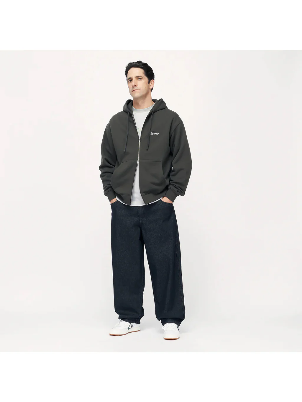 Dime Cursive Logo Zip Hoodie - Image 4