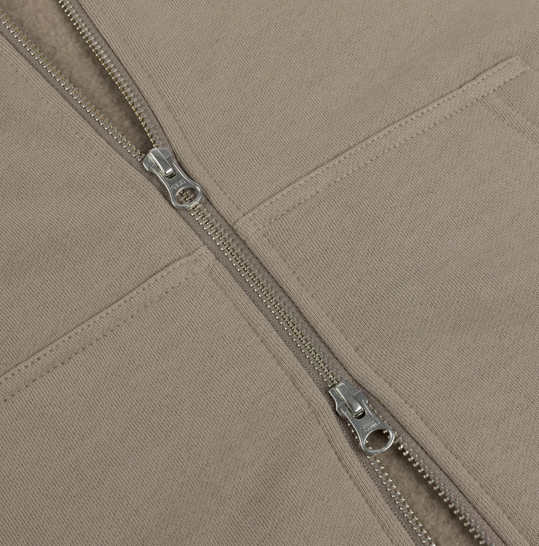 Dime Cursive Small Logo Zip Hood - Driftwood - Image 3