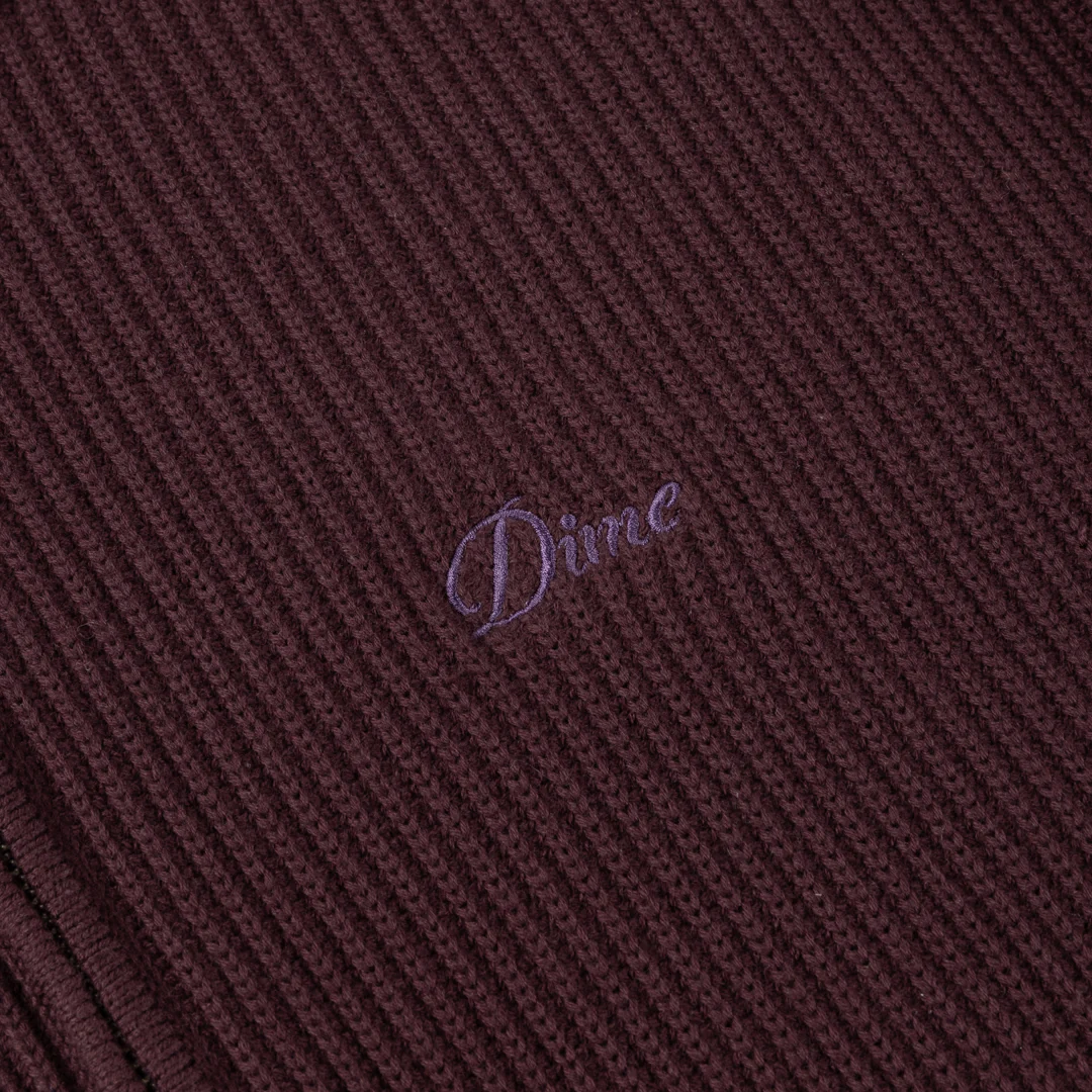 Dime Double Zip Knit - Wine - Image 2