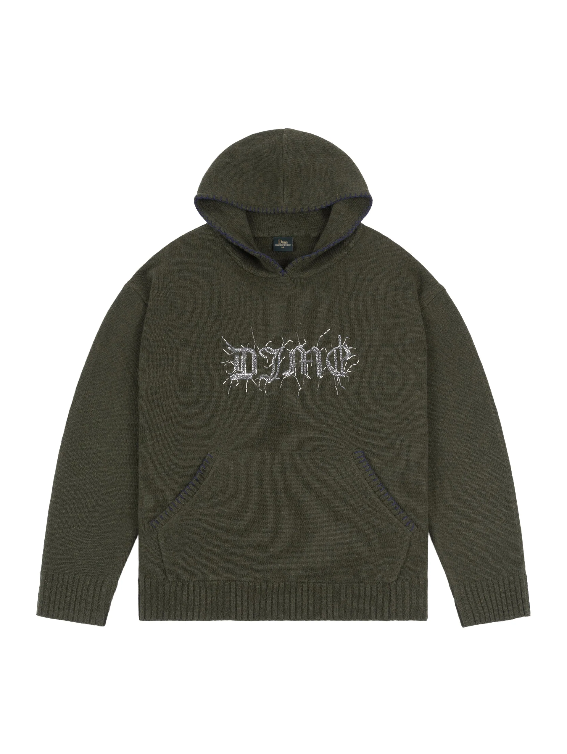 Dime Hardcore Wool Hoodie - Army Green