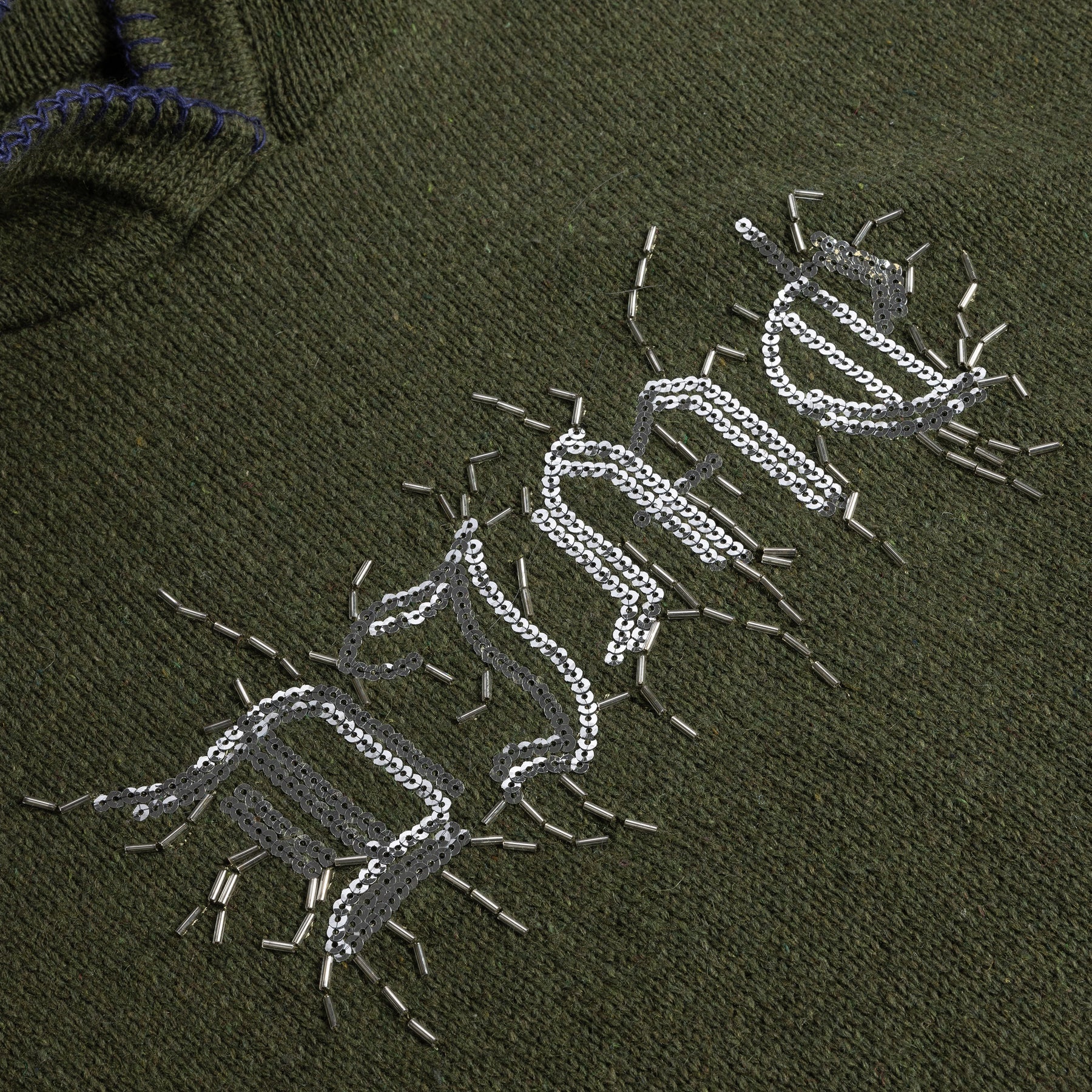 Dime Hardcore Wool Hoodie - Army Green - Image 2