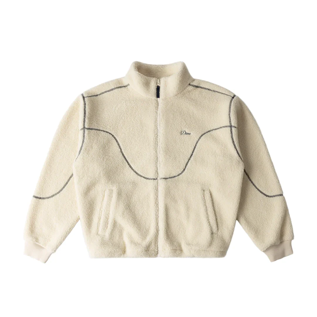 Dime Polar Fleece Sherpa Zip - Cream