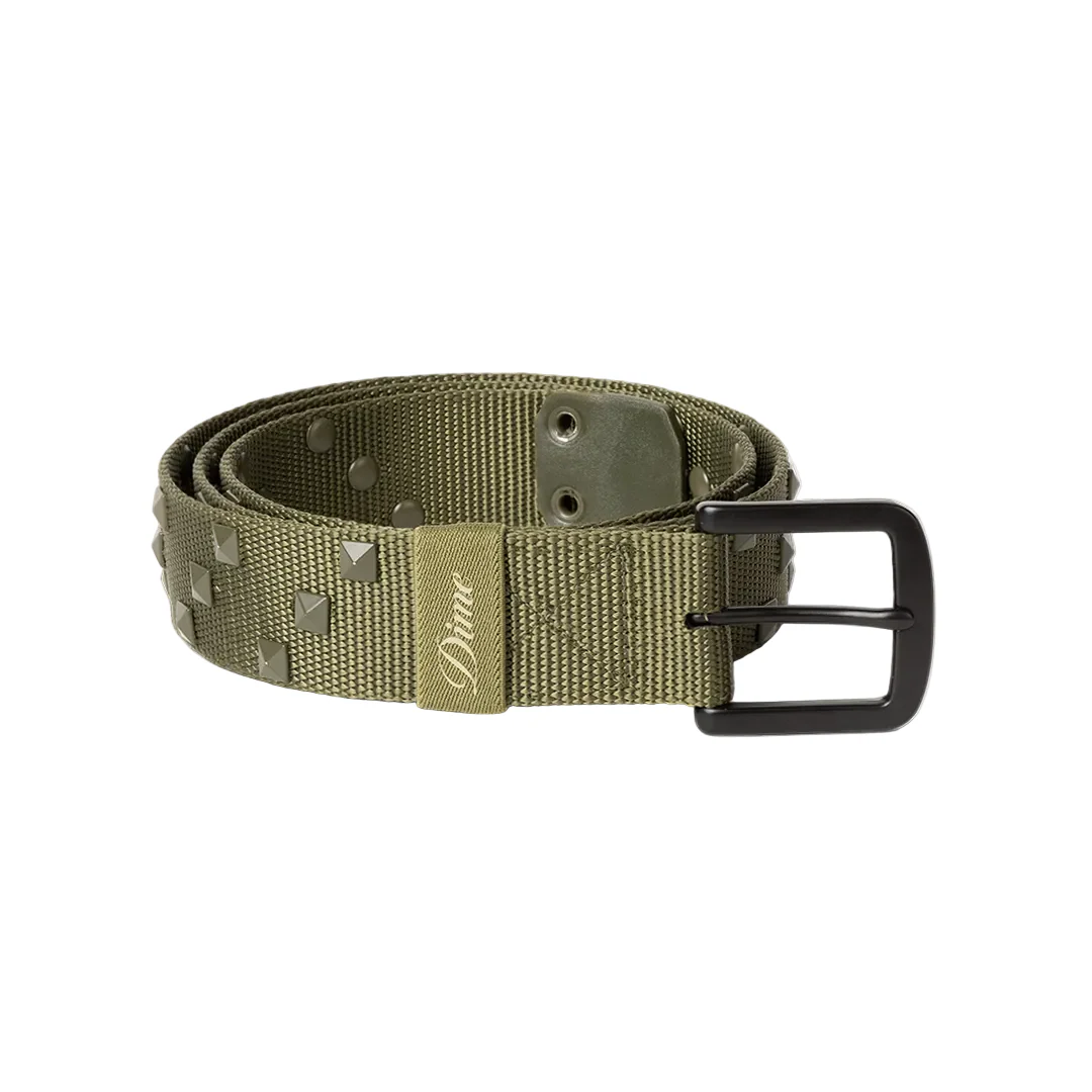 Dime Studded Belt - Army Green
