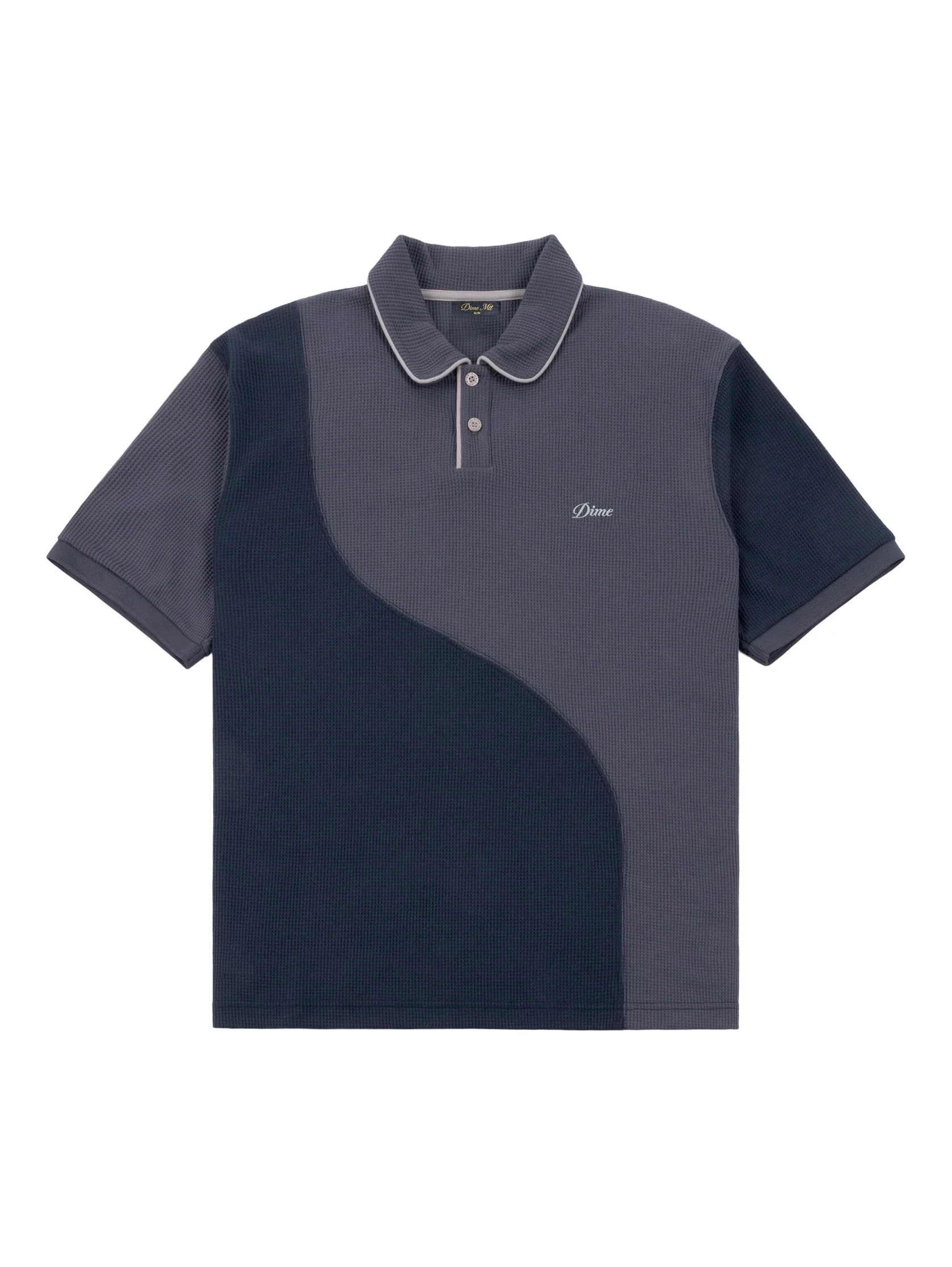 Dime Waffle Polo - Indigo