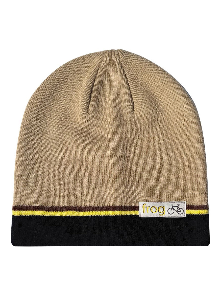 Frog Bicycle Beanie - Beige