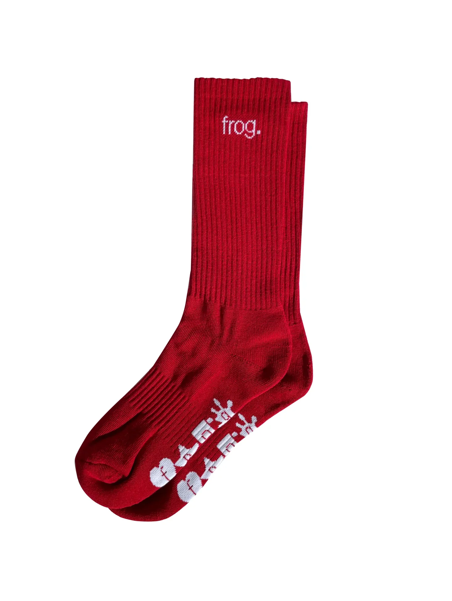 Frog Socks - Dark Red