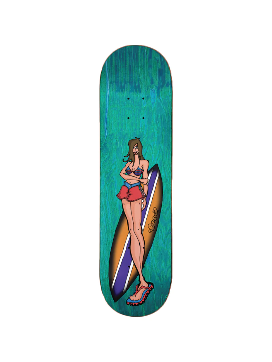 Frog Surfer Girl Jesse Alba Deck - 8.25
