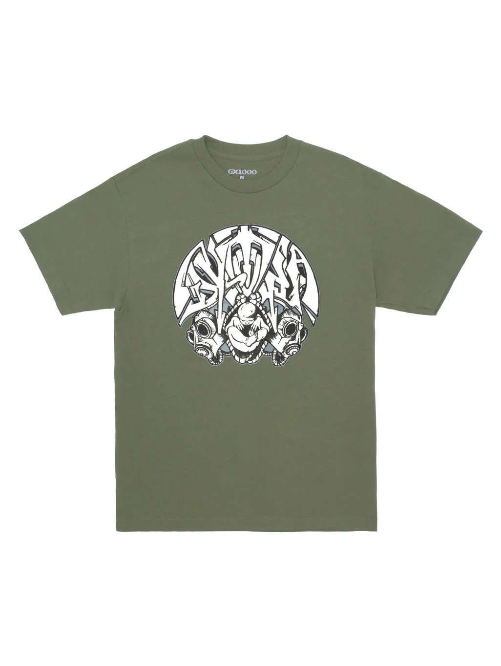 GX1000 Dystopia Gas Mask Tee - Military Green