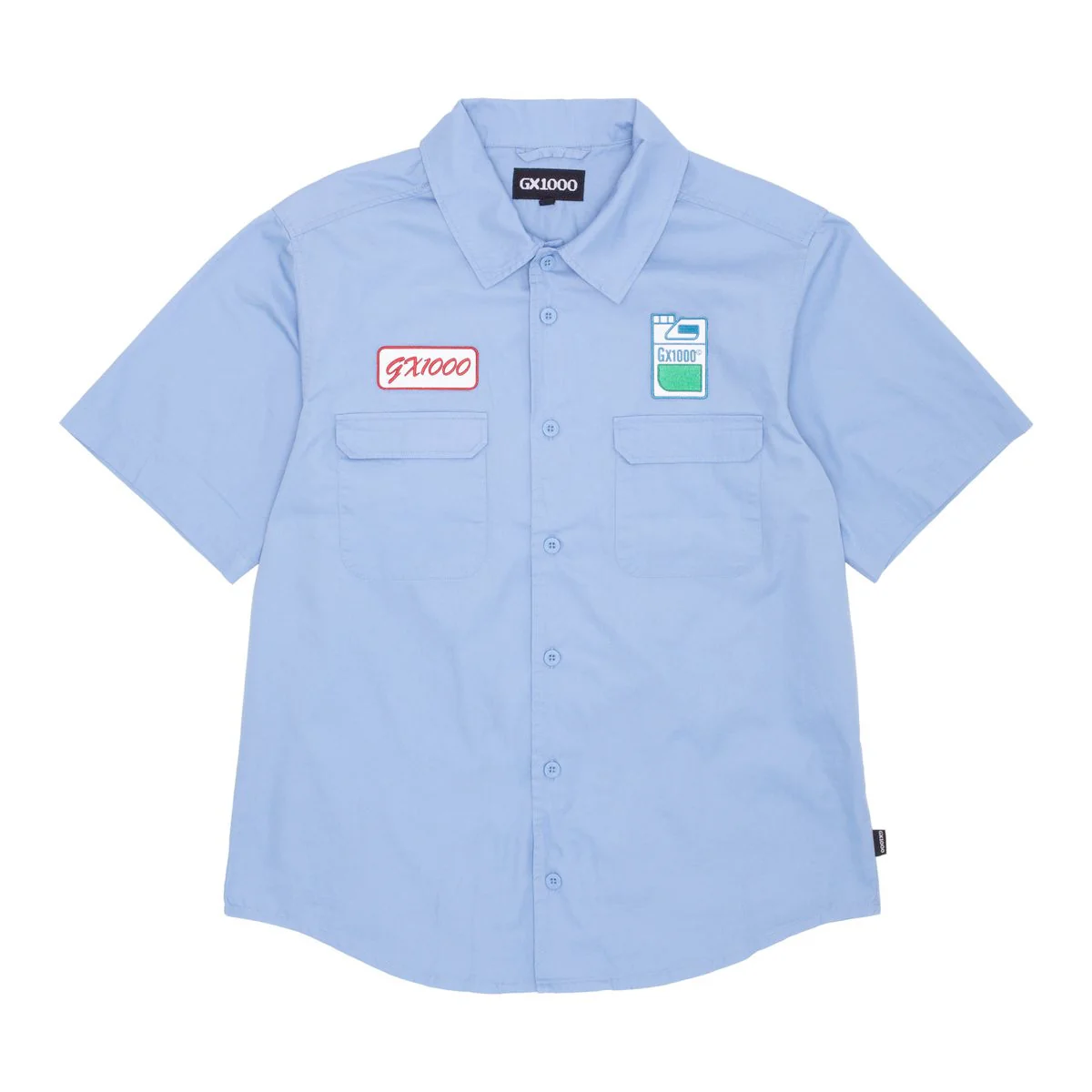 GX1000 Fertilizer SS Button Down Shirt - Light Blue
