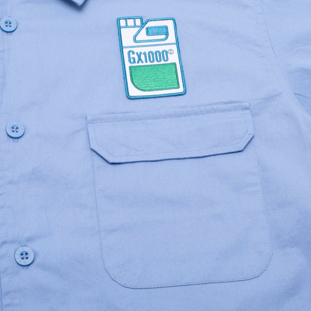 GX1000 Fertilizer SS Button Down Shirt - Light Blue - Image 3