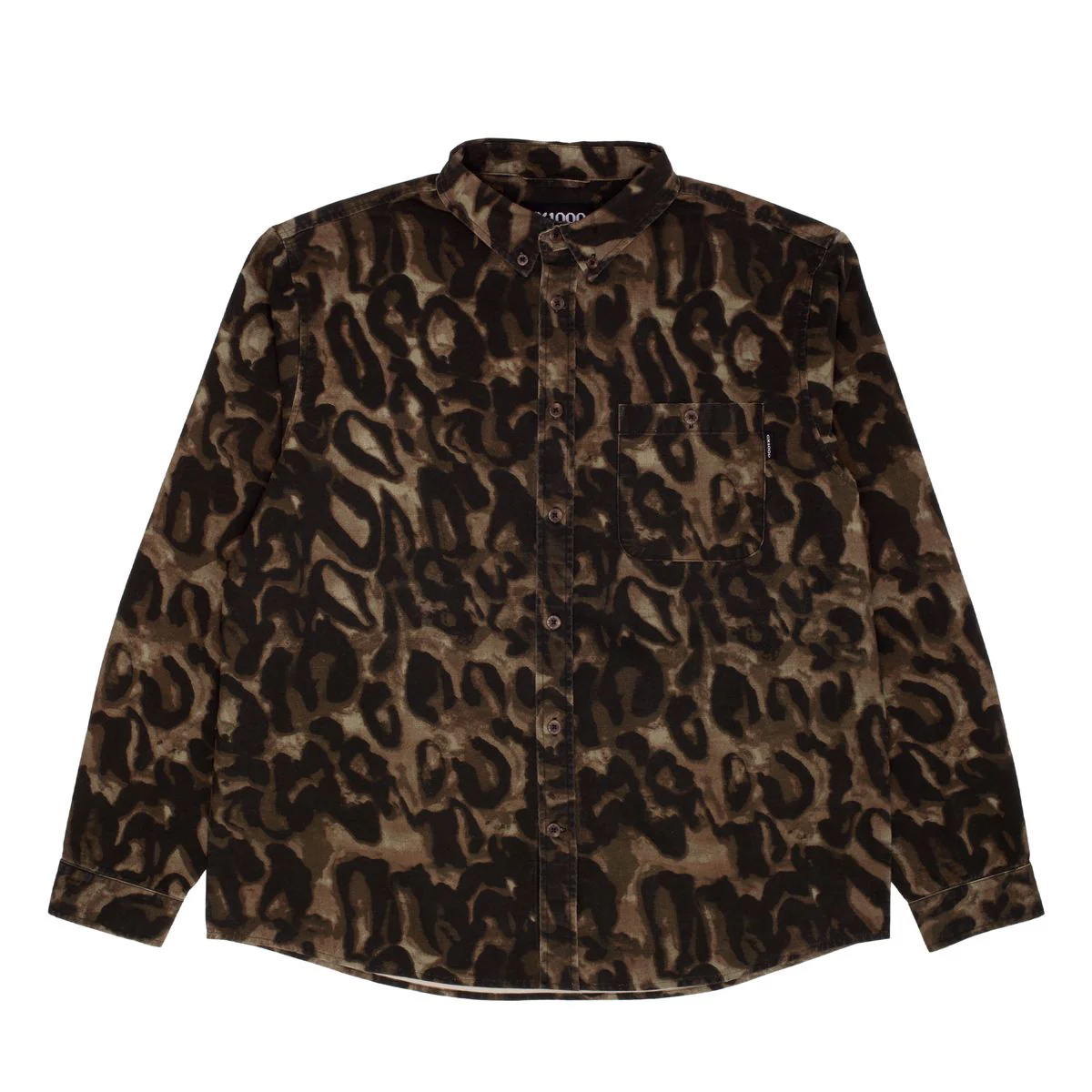 GX1000 Long Sleeve Button Down - Brown Leopard Camo