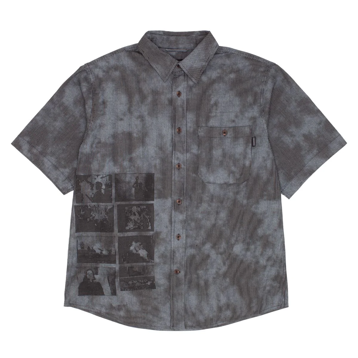 GX1000 Short Sleeve Button Down - Over Dyed w/ Bleach Spots