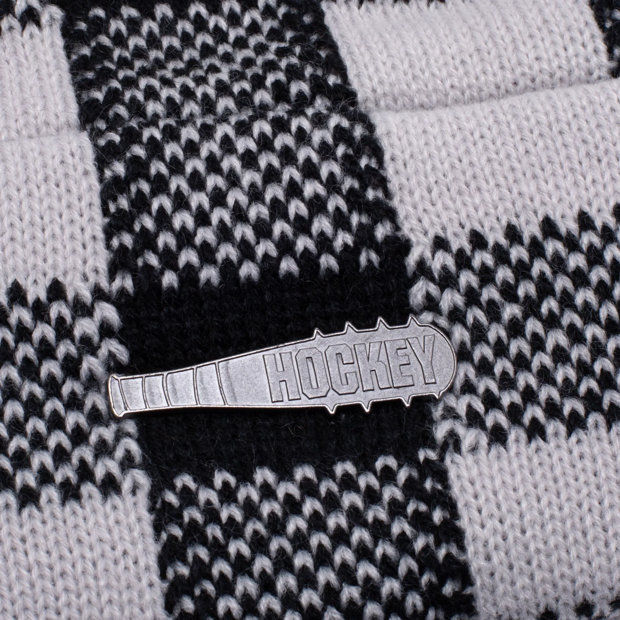 Hockey Plaid Beanie - Grey - Image 3