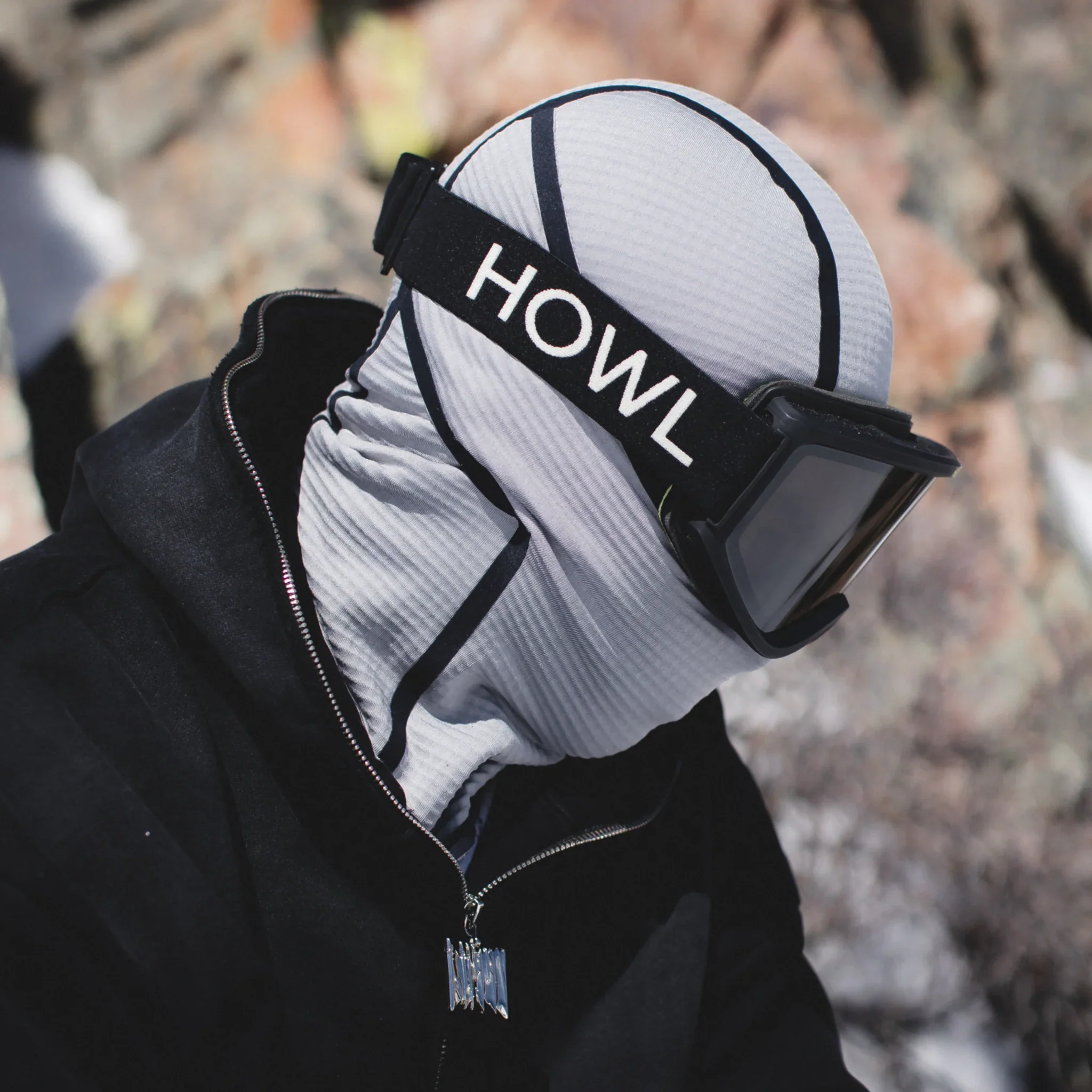 Howl Taped Facemask - Cool Grey - Image 2