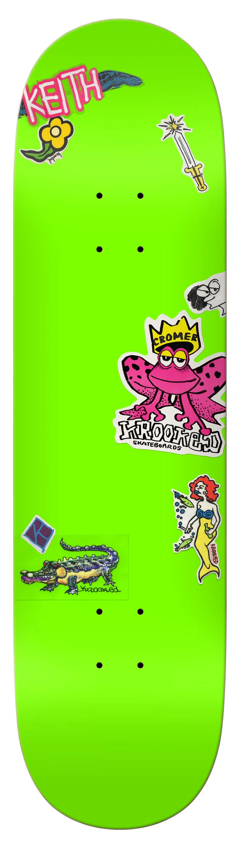 Krooked Cromer Neon Sticker Deck - 8.25