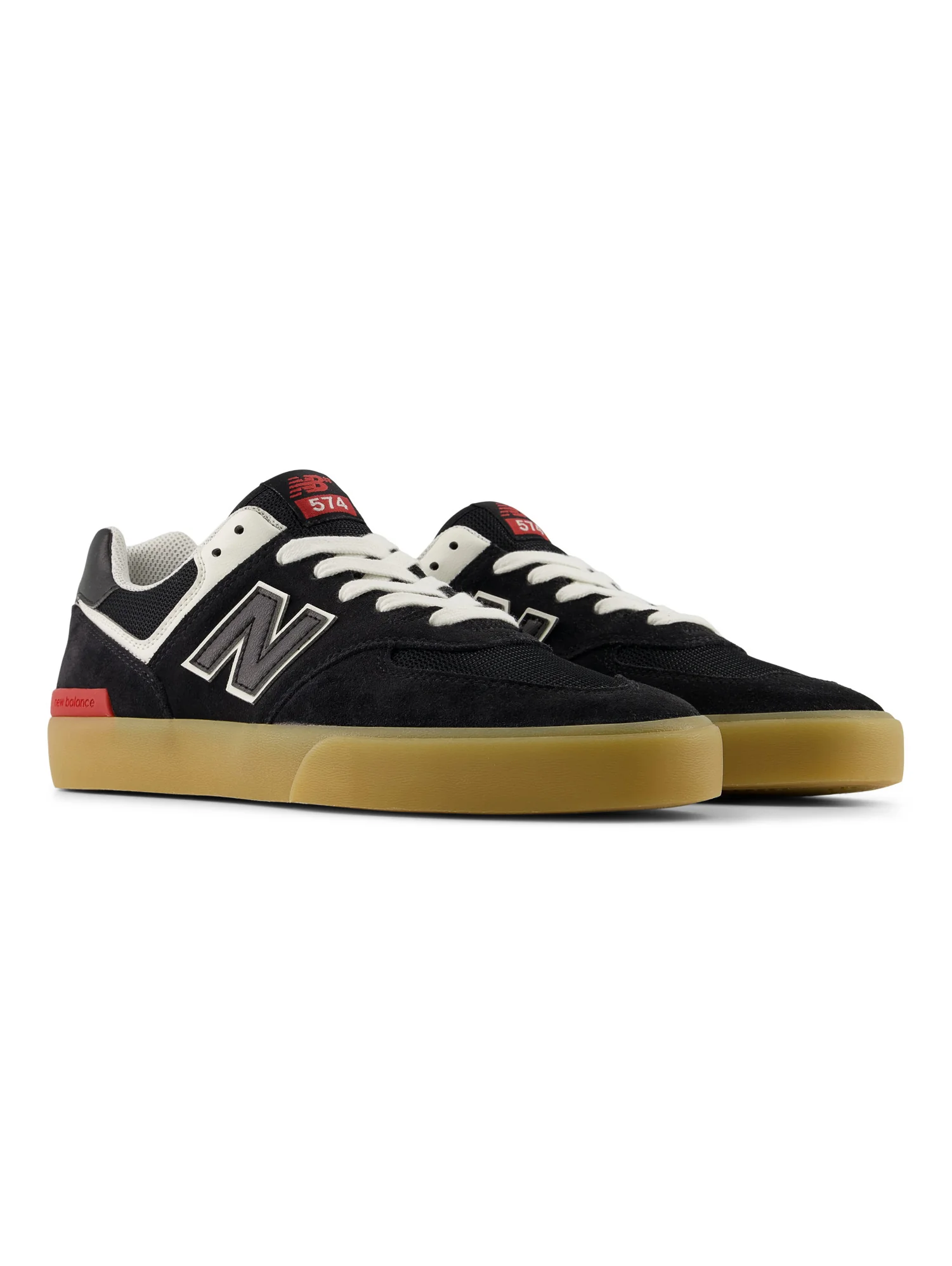 New Balance Numeric 574 Vulc - Black / Gum - Image 2