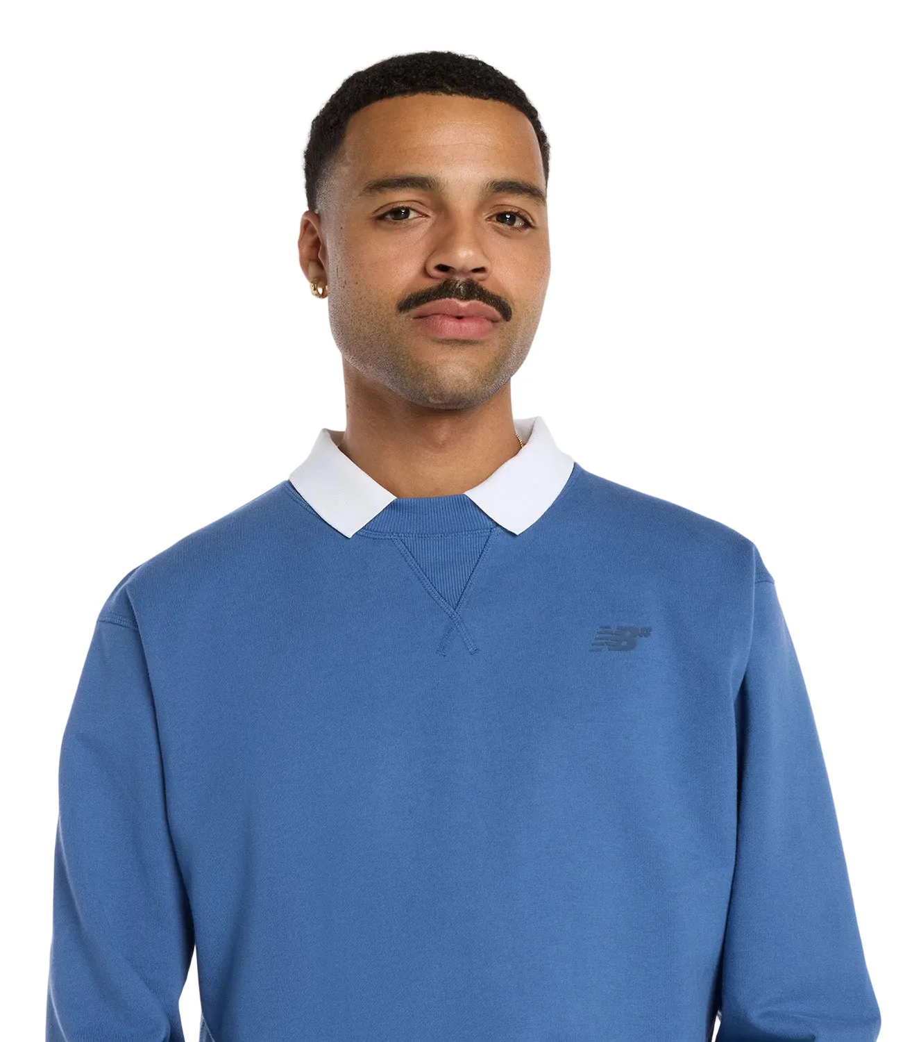 New Balance Numeric French Terry Crew - Blue - Image 3