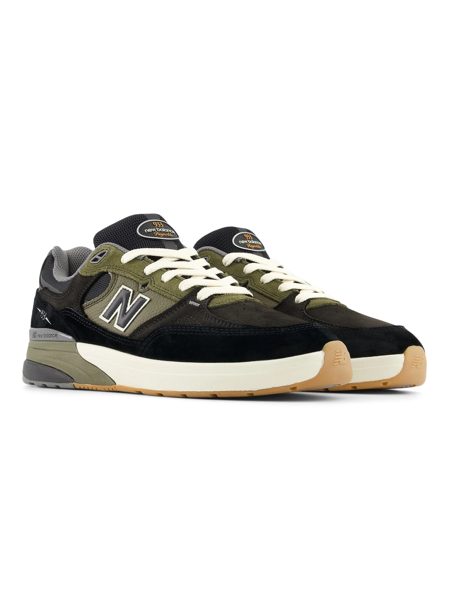 New Balance Numeric Reynolds 933 - Black /Olive - Image 2