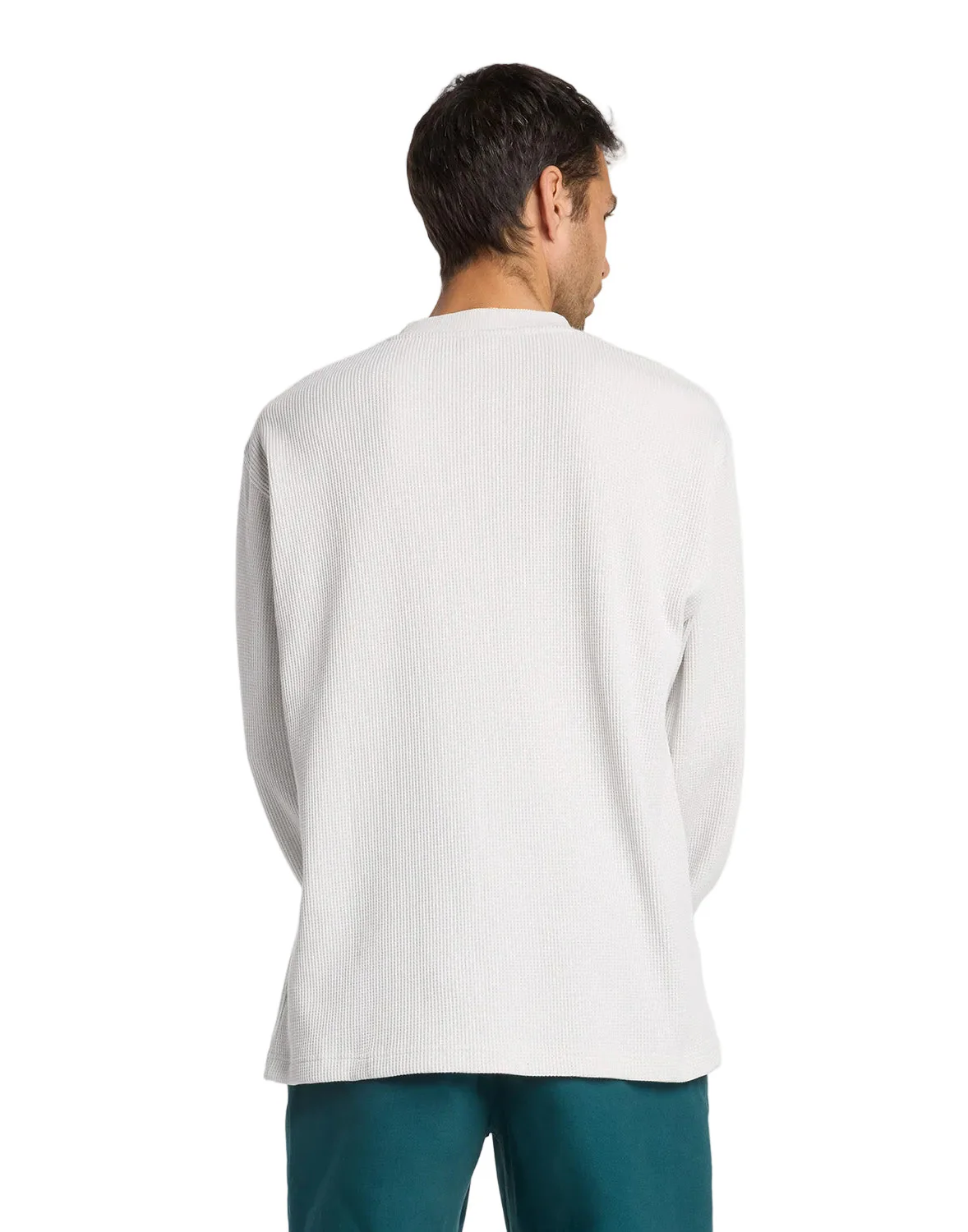 New Balance Numeric Waffle Knit LS Henley - White - Image 2
