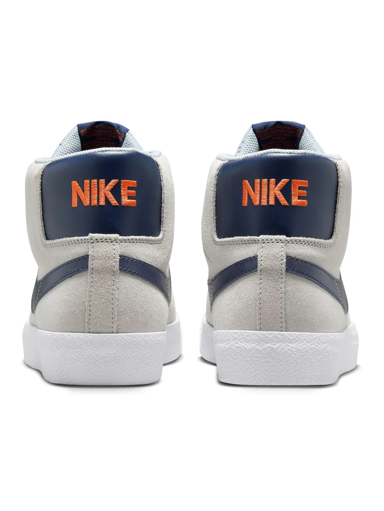 Nike SB Blazer Mid - Wolf Grey / Midnight Navy - Image 4