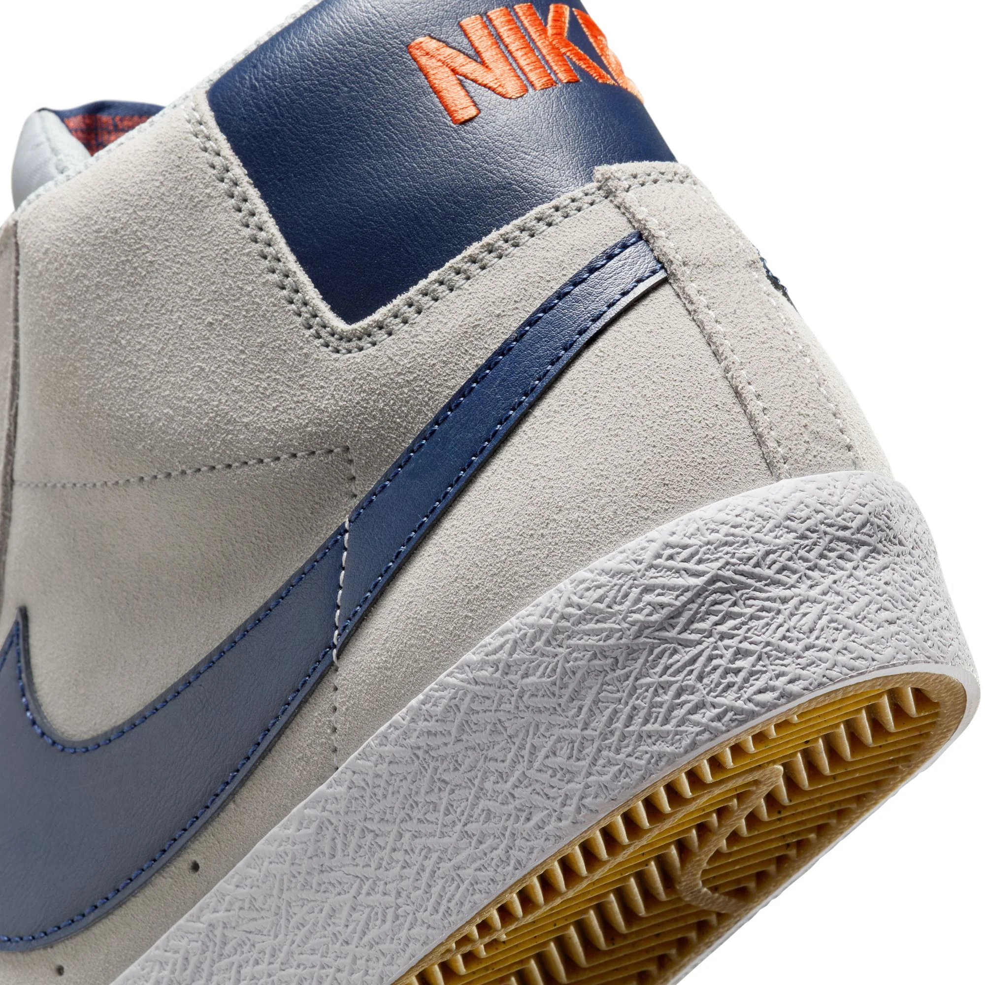 Nike SB Blazer Mid - Wolf Grey / Midnight Navy - Image 7
