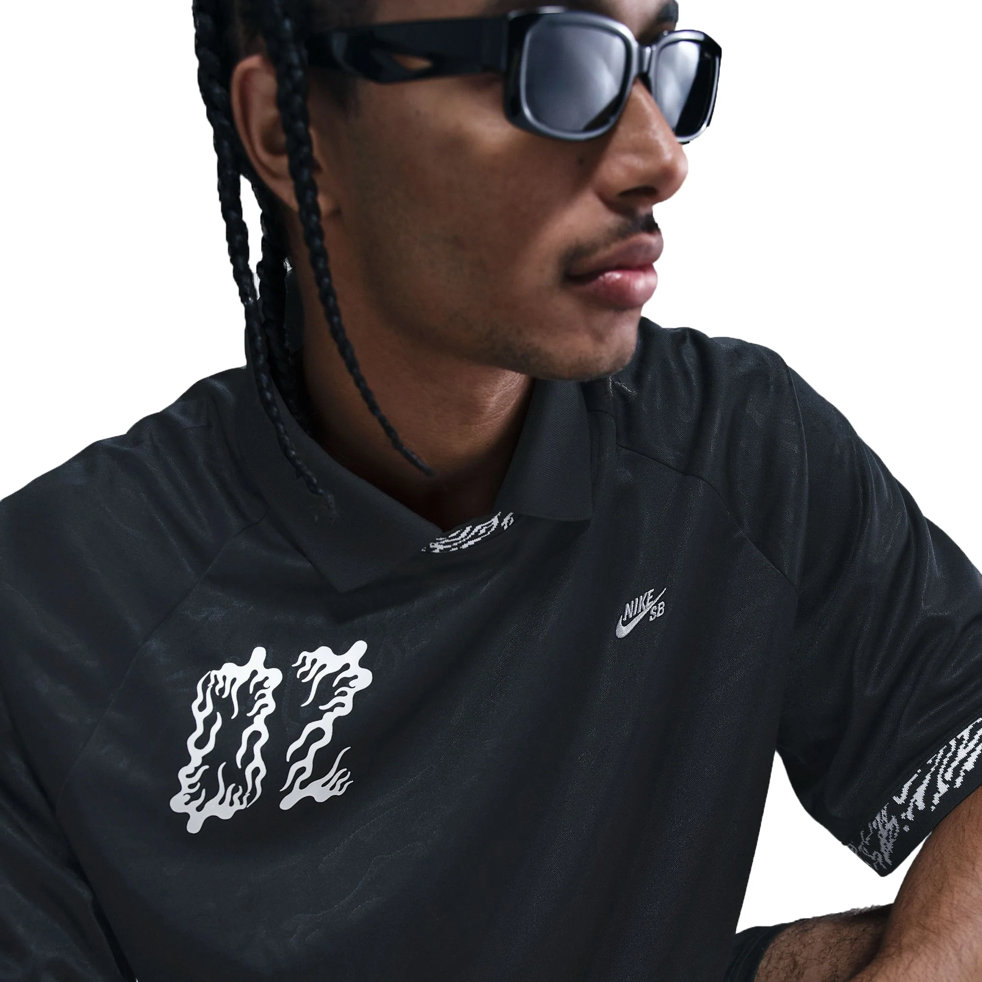 Nike SB Dri-FIT Jacquard Skate Jersey - Black - Image 2