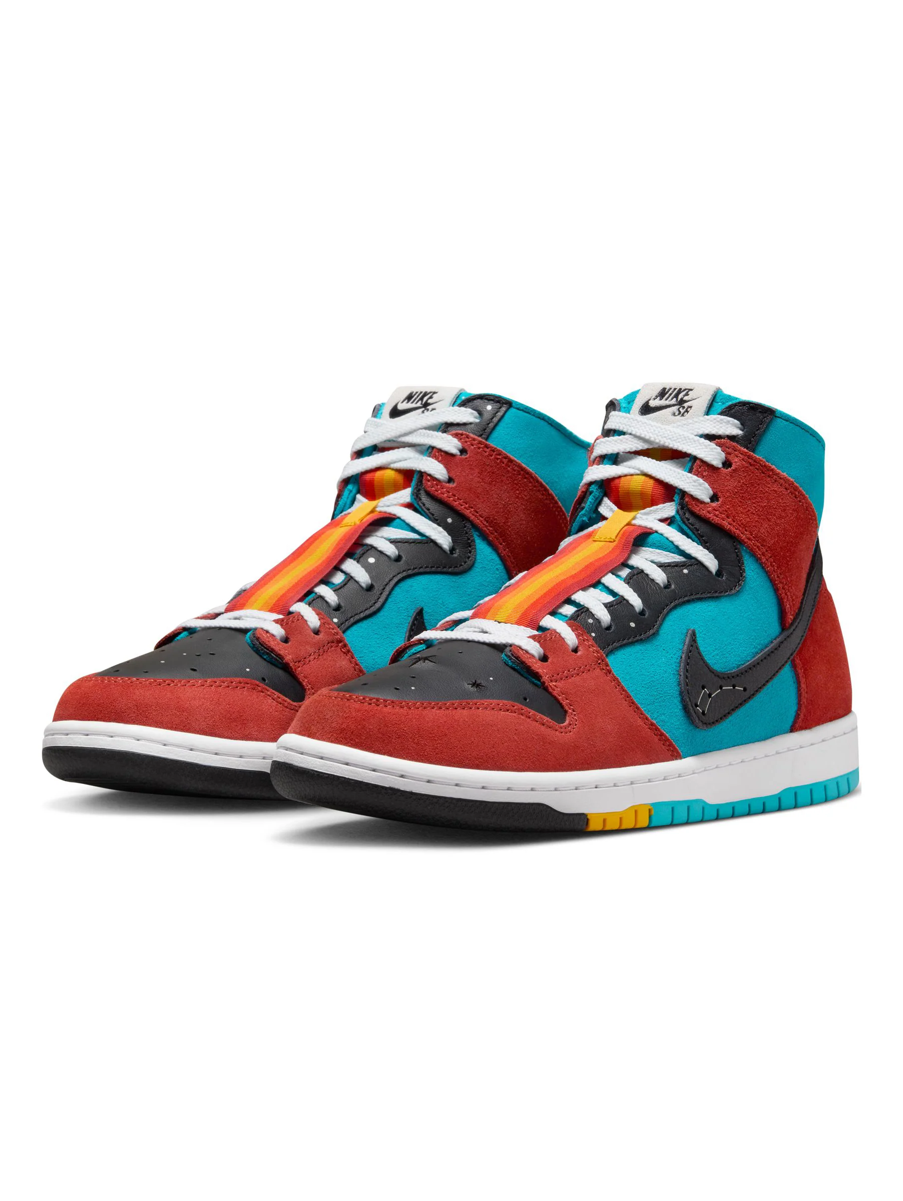 Nike SB Dunk High Decon - Turquoise Blue / Black / Rugged Orange - Image 2