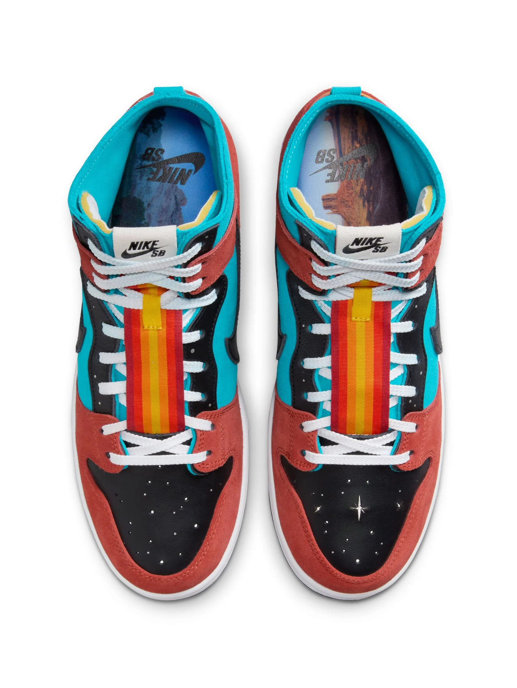 Nike SB Dunk High Decon - Turquoise Blue / Black / Rugged Orange - Image 3