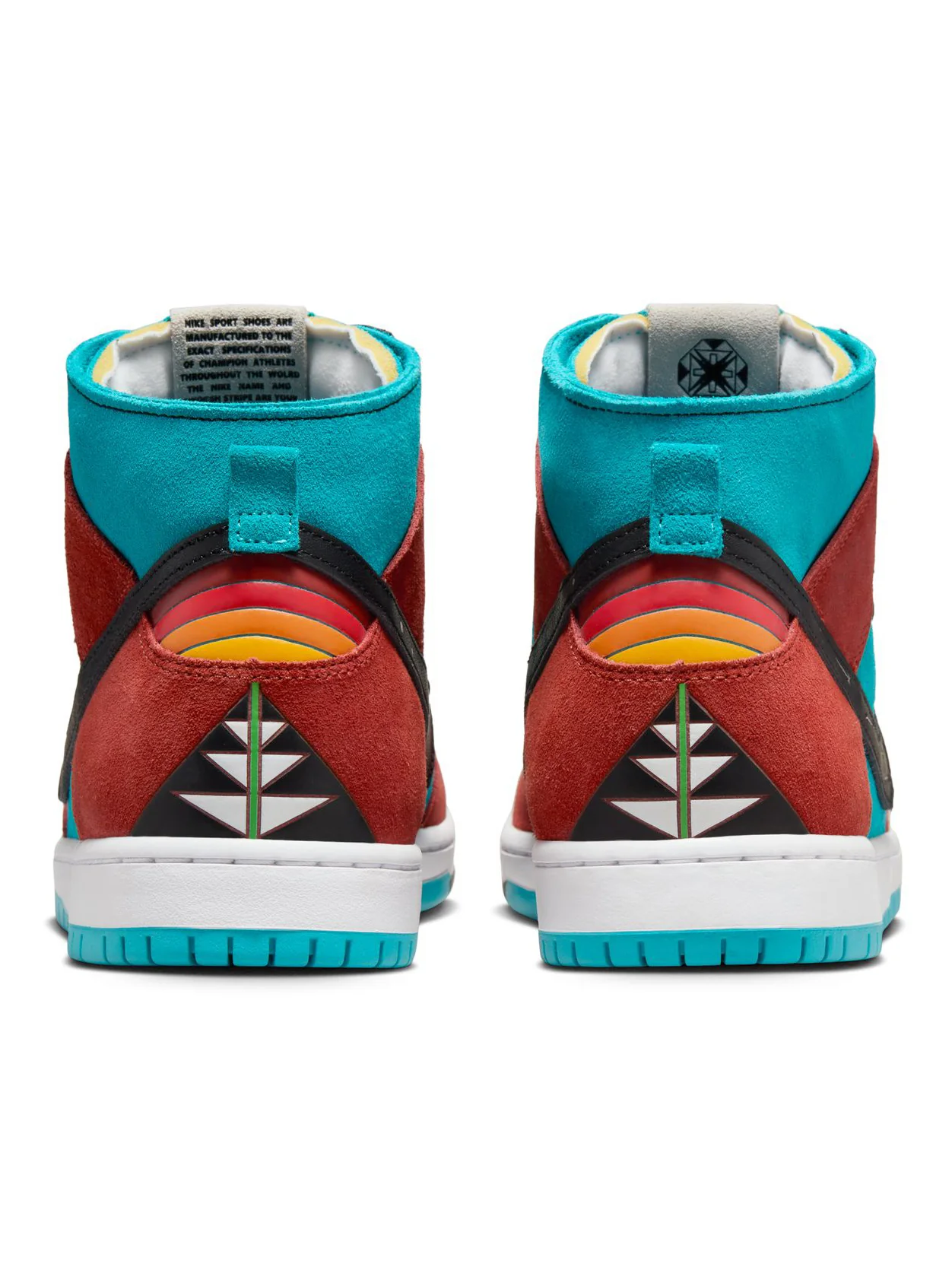 Nike SB Dunk High Decon - Turquoise Blue / Black / Rugged Orange - Image 4