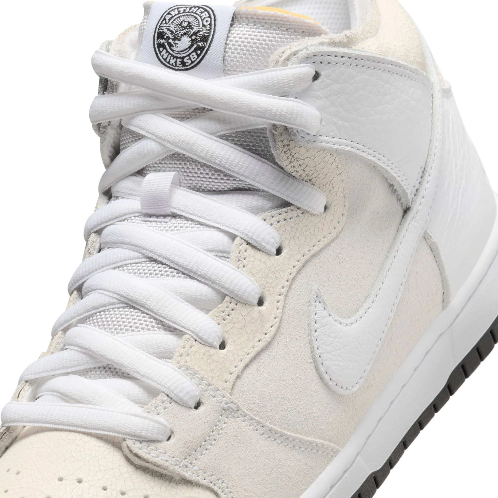 Nike SB Dunk High x Anti Hero - White / White / Black - Image 6
