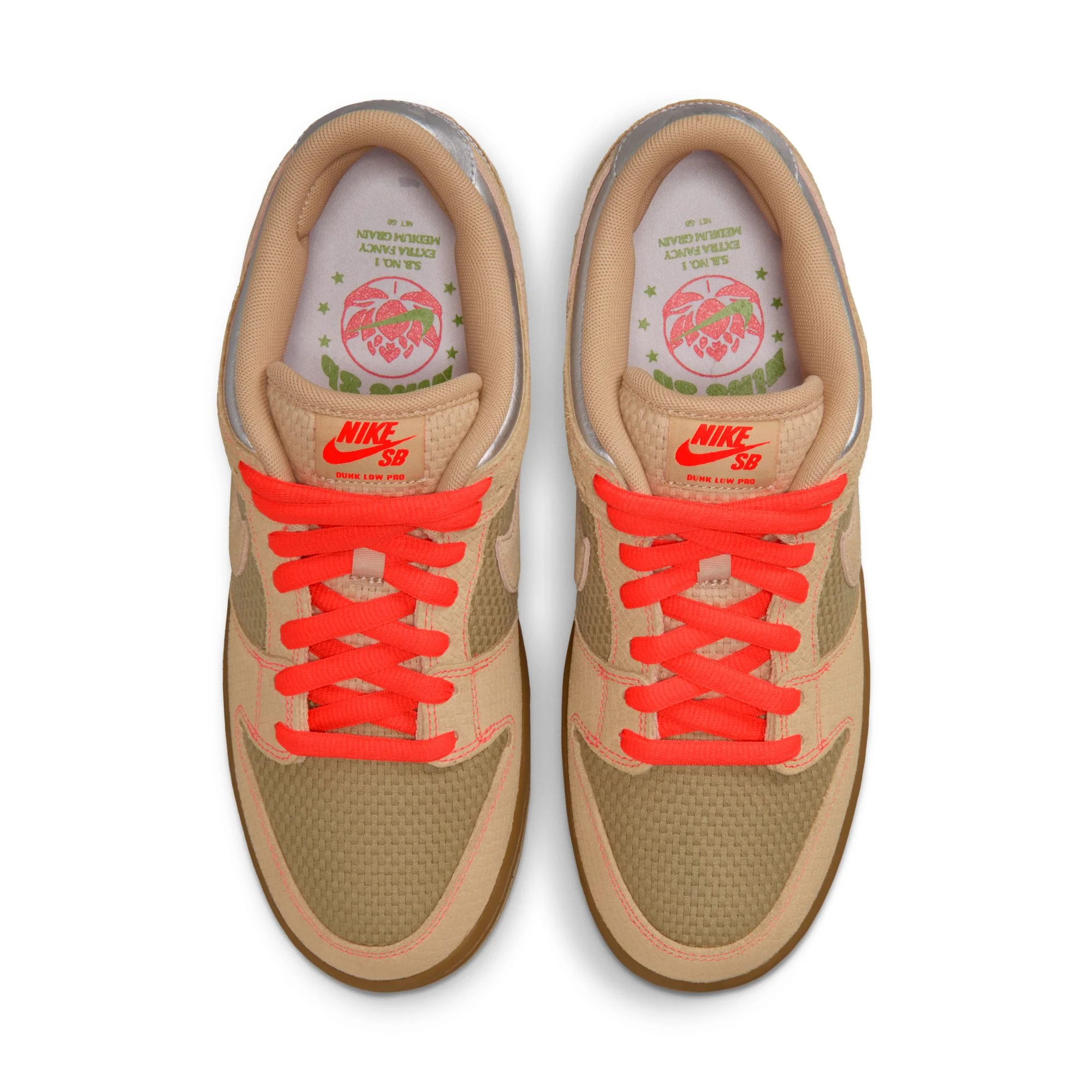 Nike SB Dunk Low Pro Som Tum Thai Food - Canvas / Vachetta Tan-Parachute Beige - Image 3