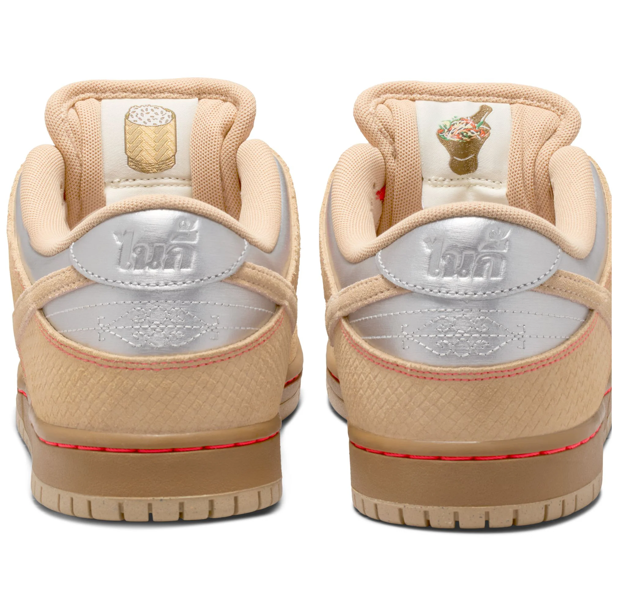 Nike SB Dunk Low Pro Som Tum Thai Food - Canvas / Vachetta Tan-Parachute Beige - Image 4