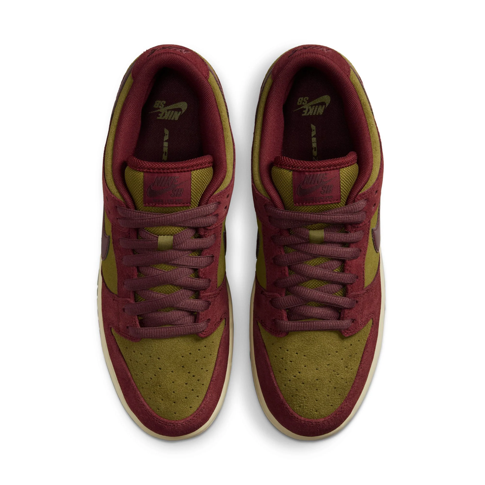 Nike SB Dunk Low Pro - Dark Team Red / Burgundy Crush / Olive - Image 4