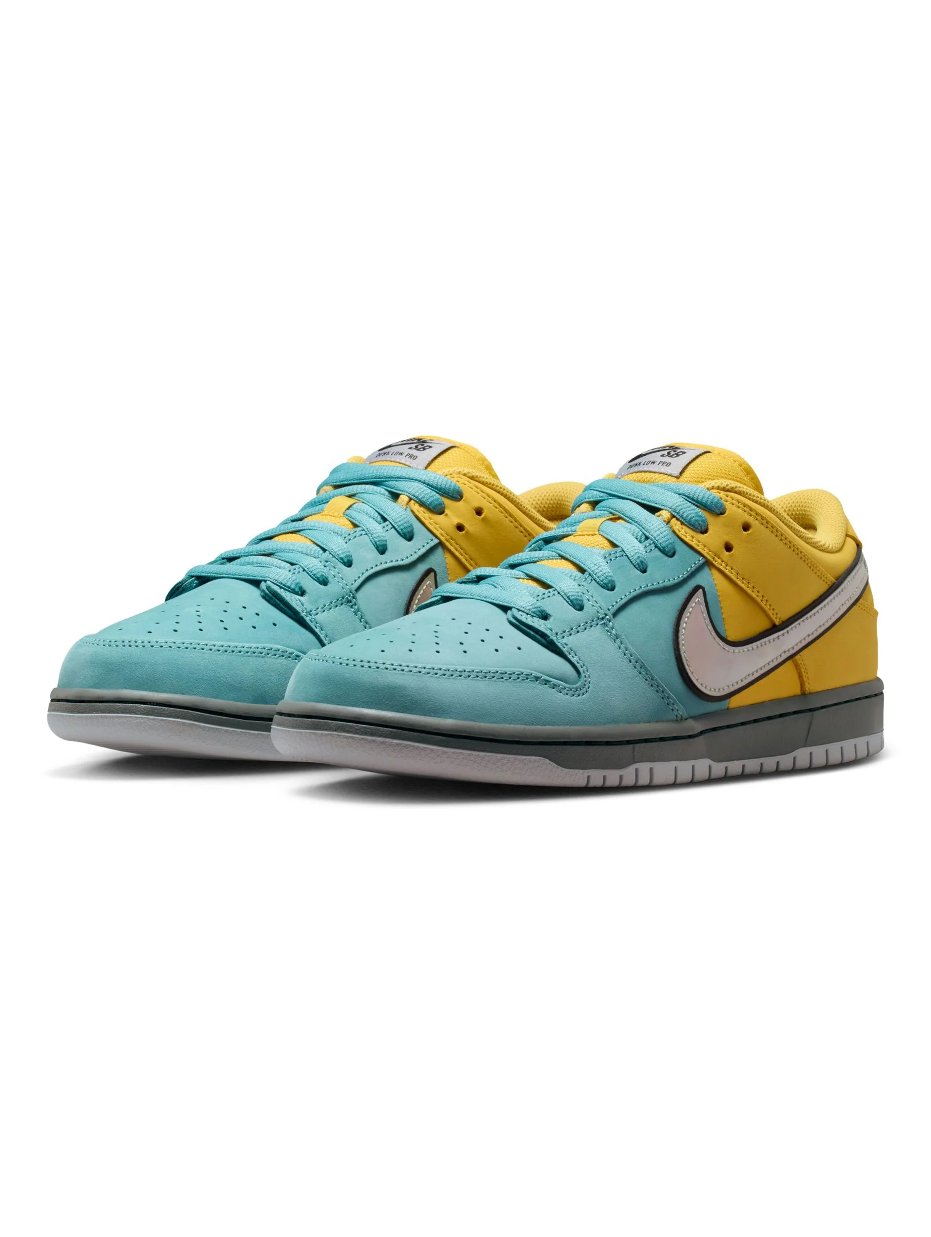 Nike SB Dunk Low Pro "Muni Fast Pass" - Lightening / Wolf Grey-Denim Turq - Image 2
