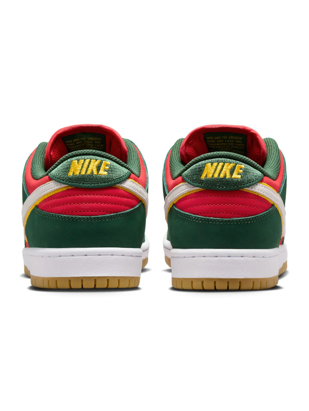 Nike SB Dunk Low Pro Premium - Fir / White / University Gold - Image 4
