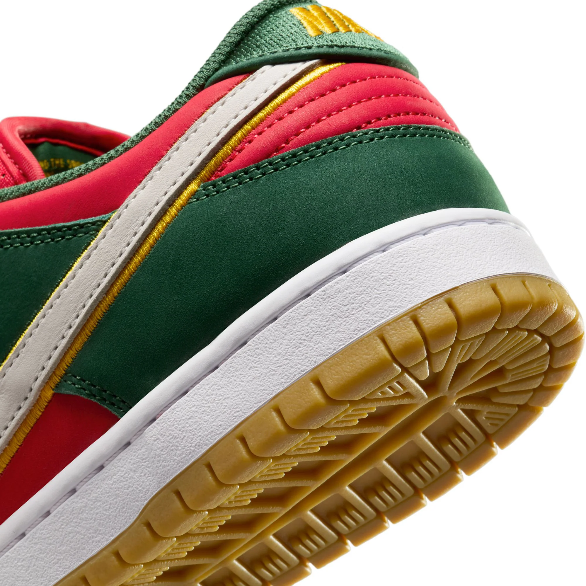 Nike SB Dunk Low Pro Premium - Fir / White / University Gold - Image 7