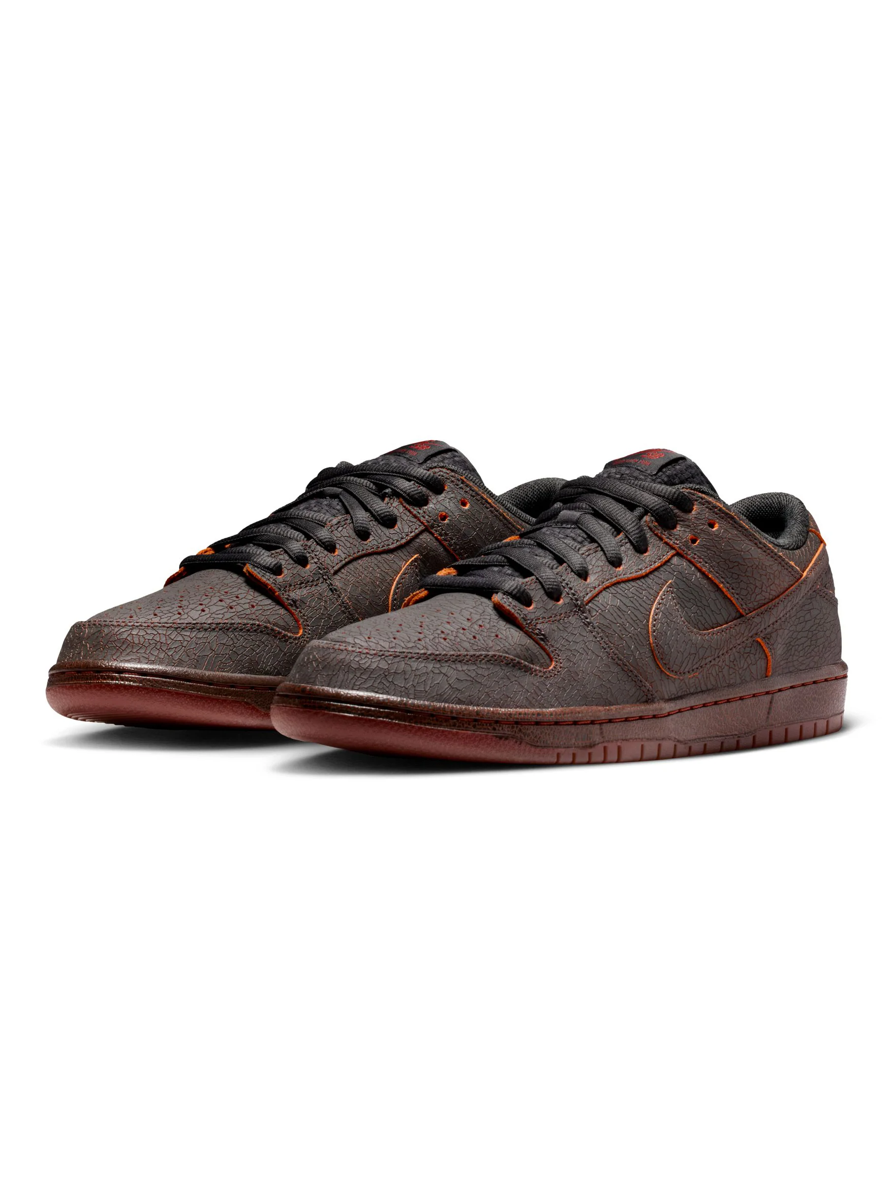 Nike SB Dunk Low Pro Prm "Krampus" - Dk Smoke Grey / Campfire Orange-Black - Image 2