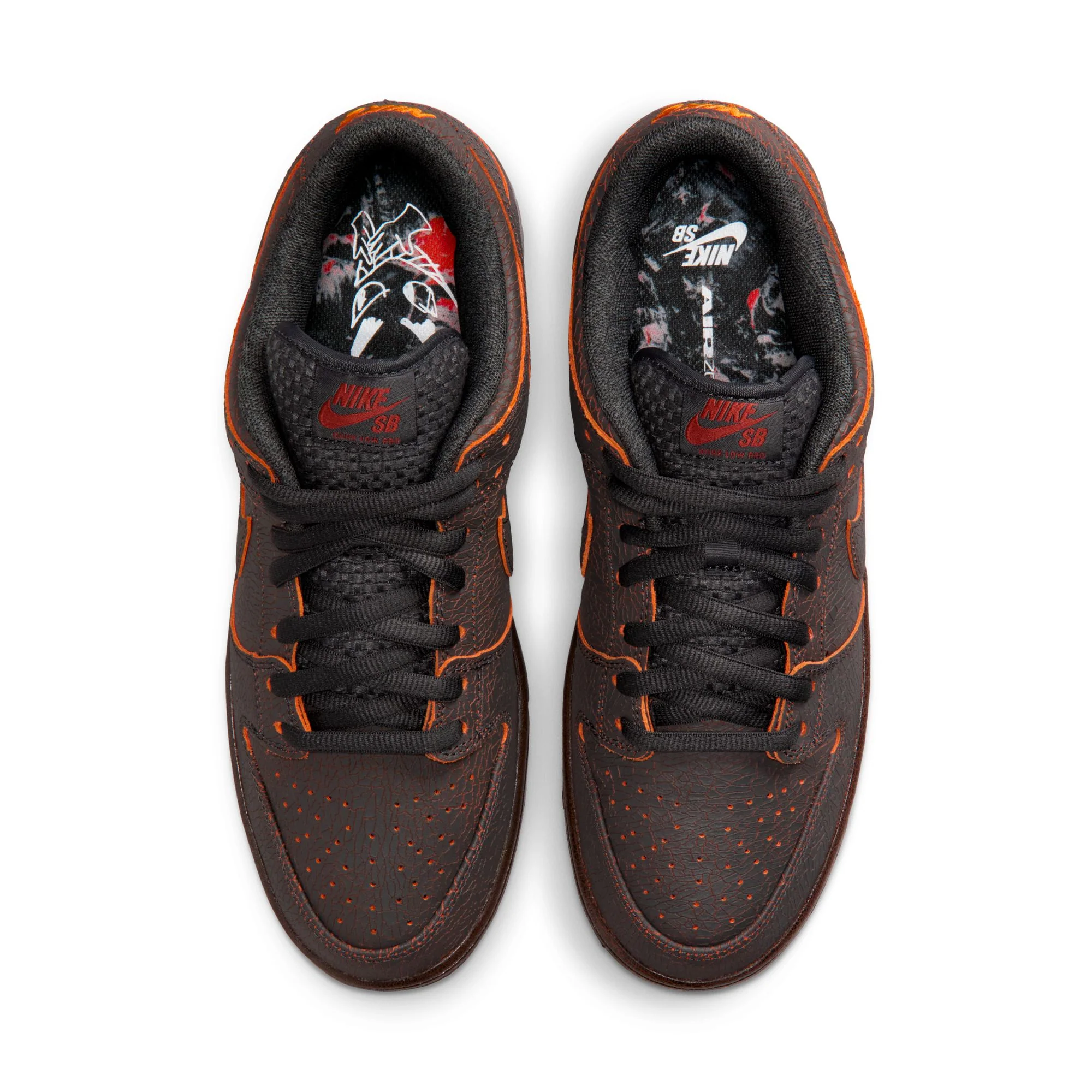Nike SB Dunk Low Pro Prm "Krampus" - Dk Smoke Grey / Campfire Orange-Black - Image 3