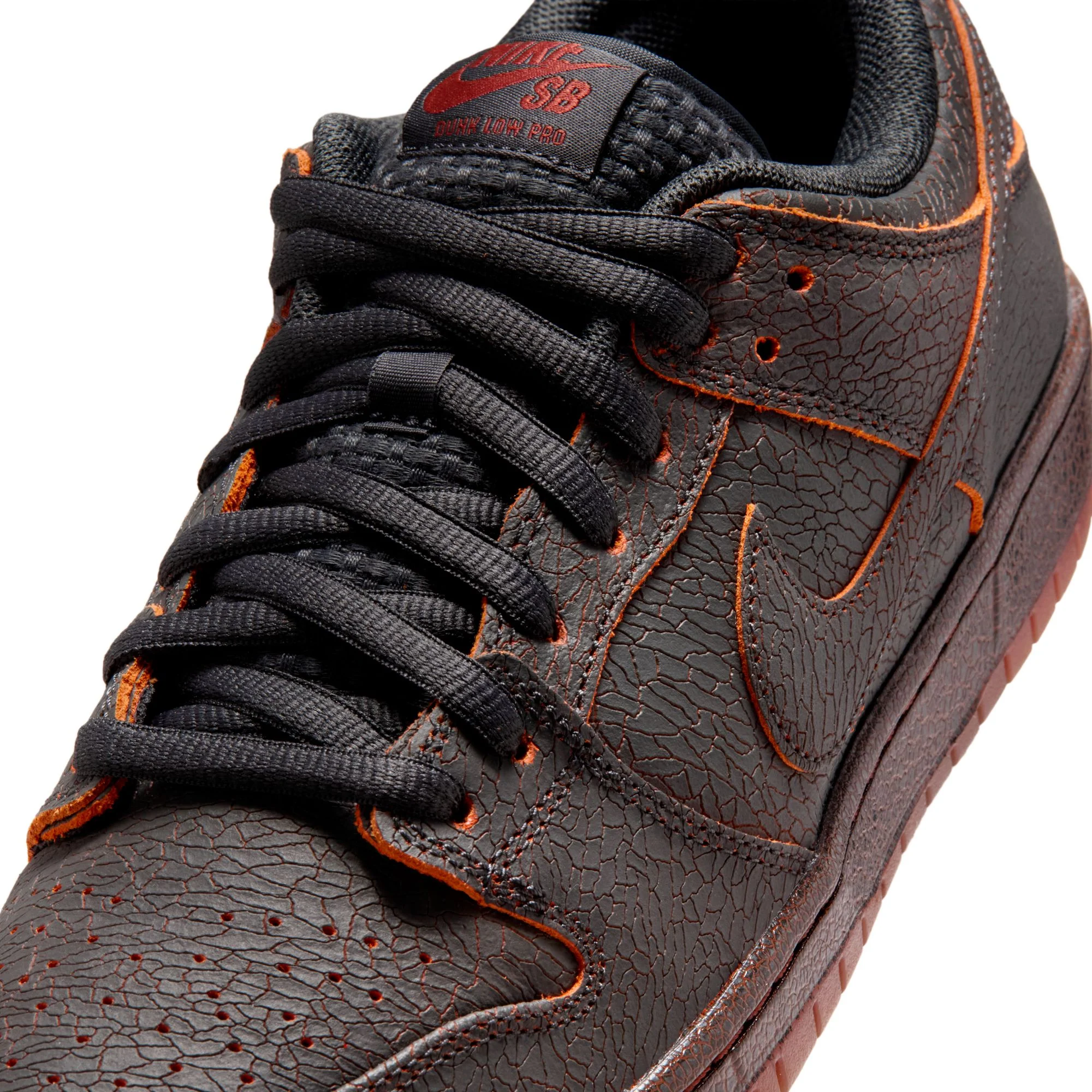 Nike SB Dunk Low Pro Prm "Krampus" - Dk Smoke Grey / Campfire Orange-Black - Image 6
