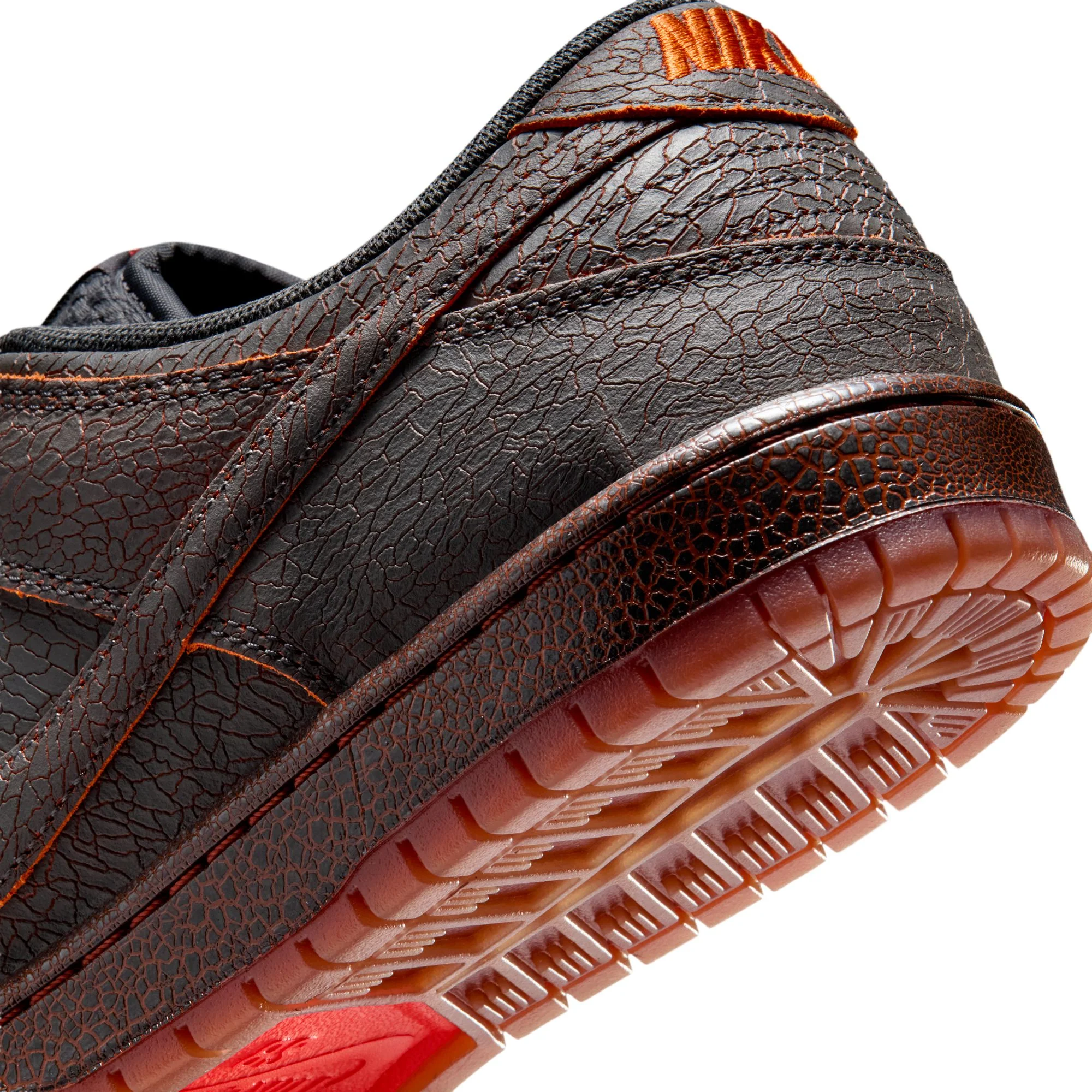 Nike SB Dunk Low Pro Prm "Krampus" - Dk Smoke Grey / Campfire Orange-Black - Image 7